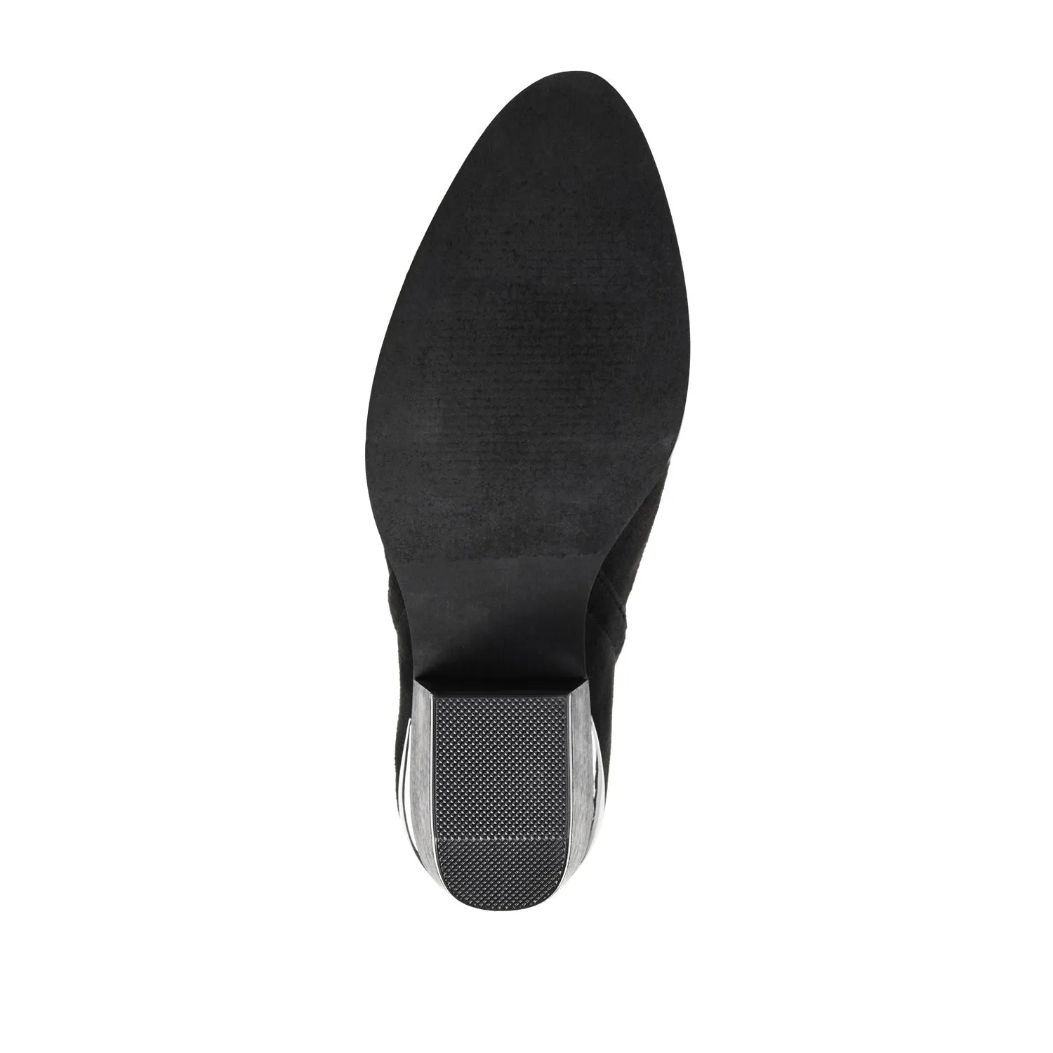 ISSLA CUTOUT BOOTIES IN FAUX SUEDE leather grain