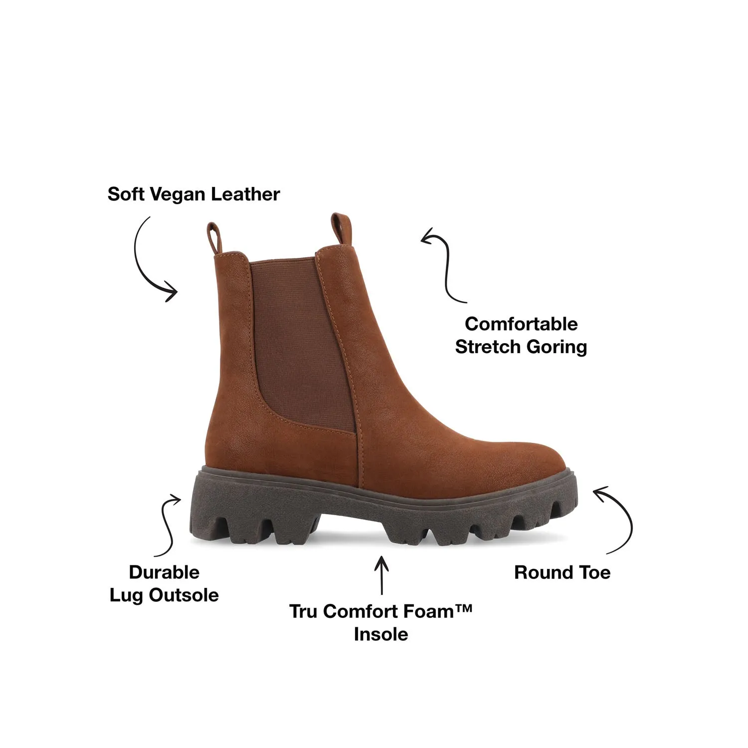 IVETTE CHELSEA BOOTIES IN FAUX LEATHER fast pace