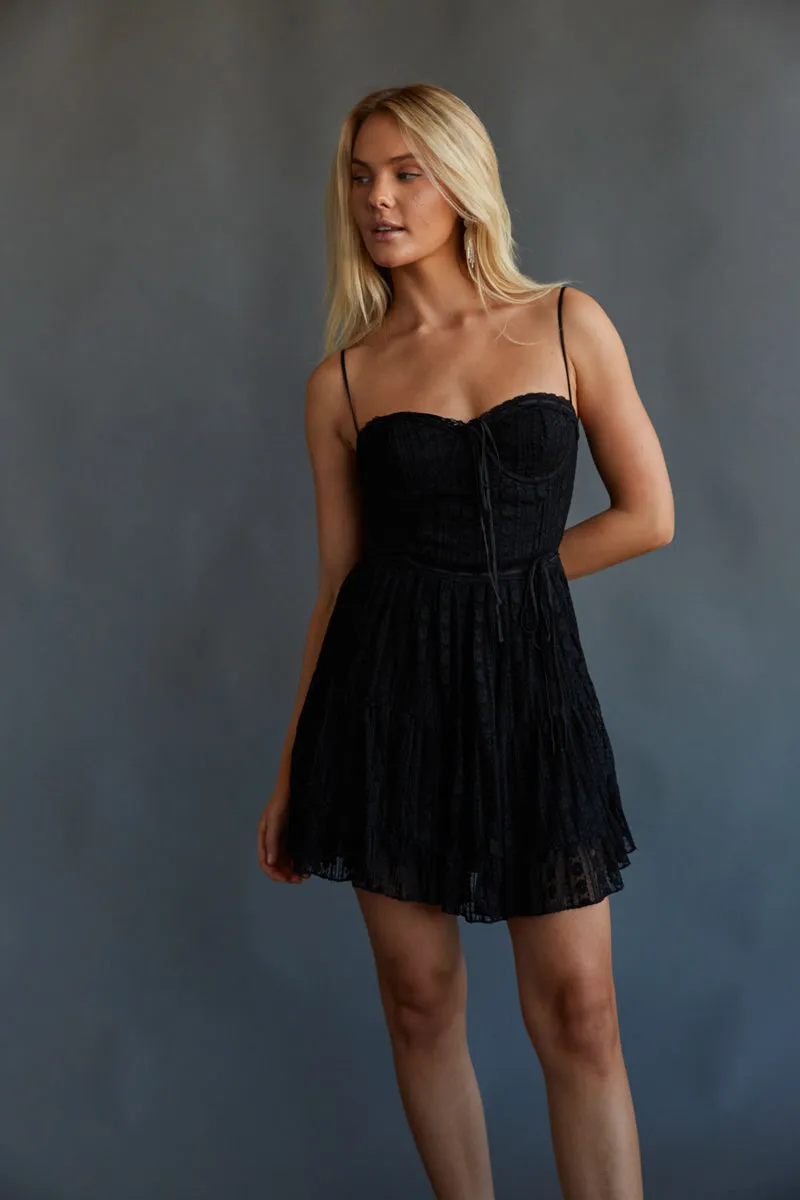 Ivy Lace Bustier Babydoll Mini Dress daily look