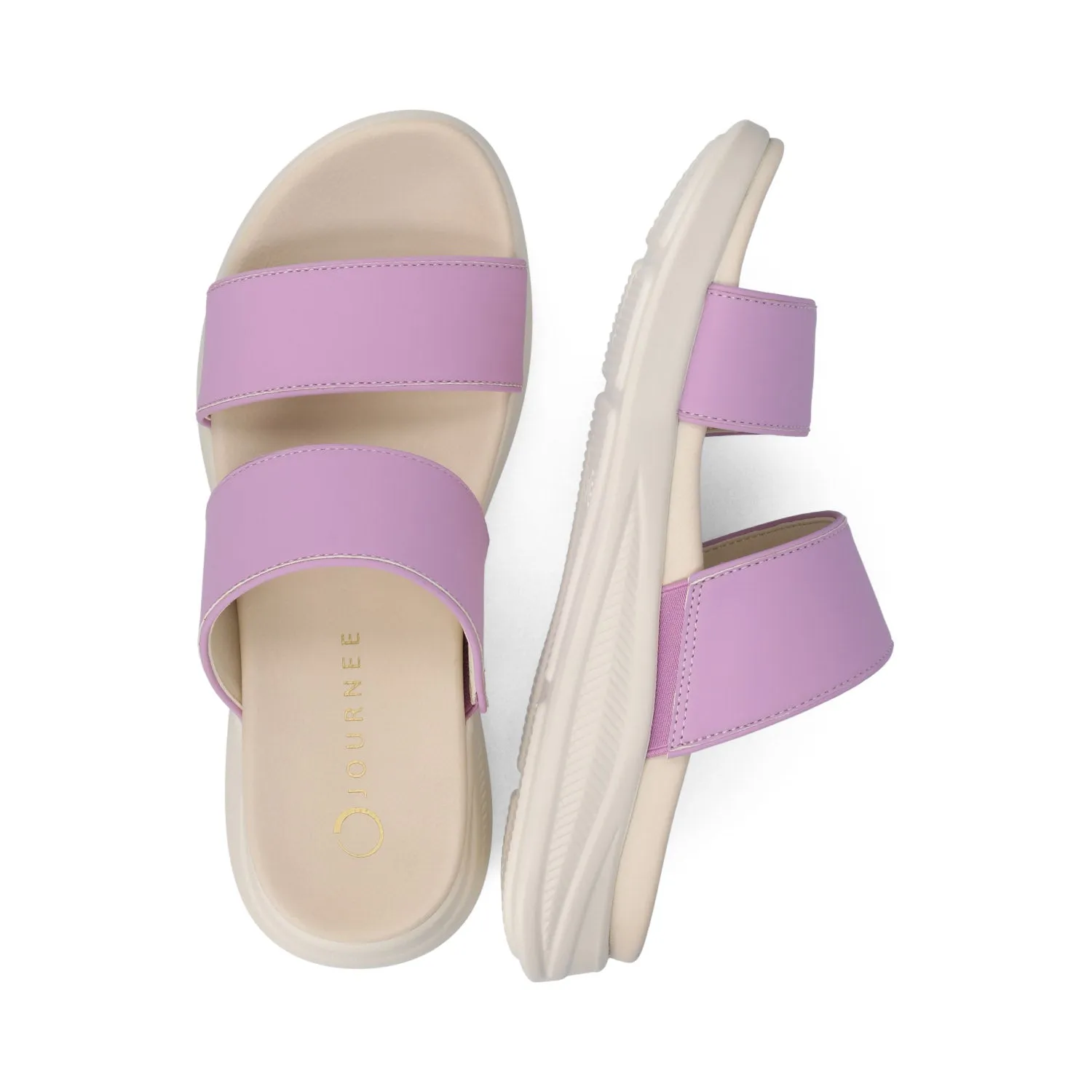 JANIS SLIP ON SANDALS IN FAUX LEATHER cross line