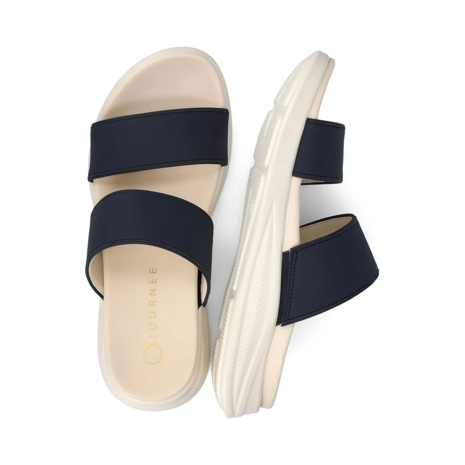 JANIS SLIP ON SANDALS IN FAUX LEATHER cross line