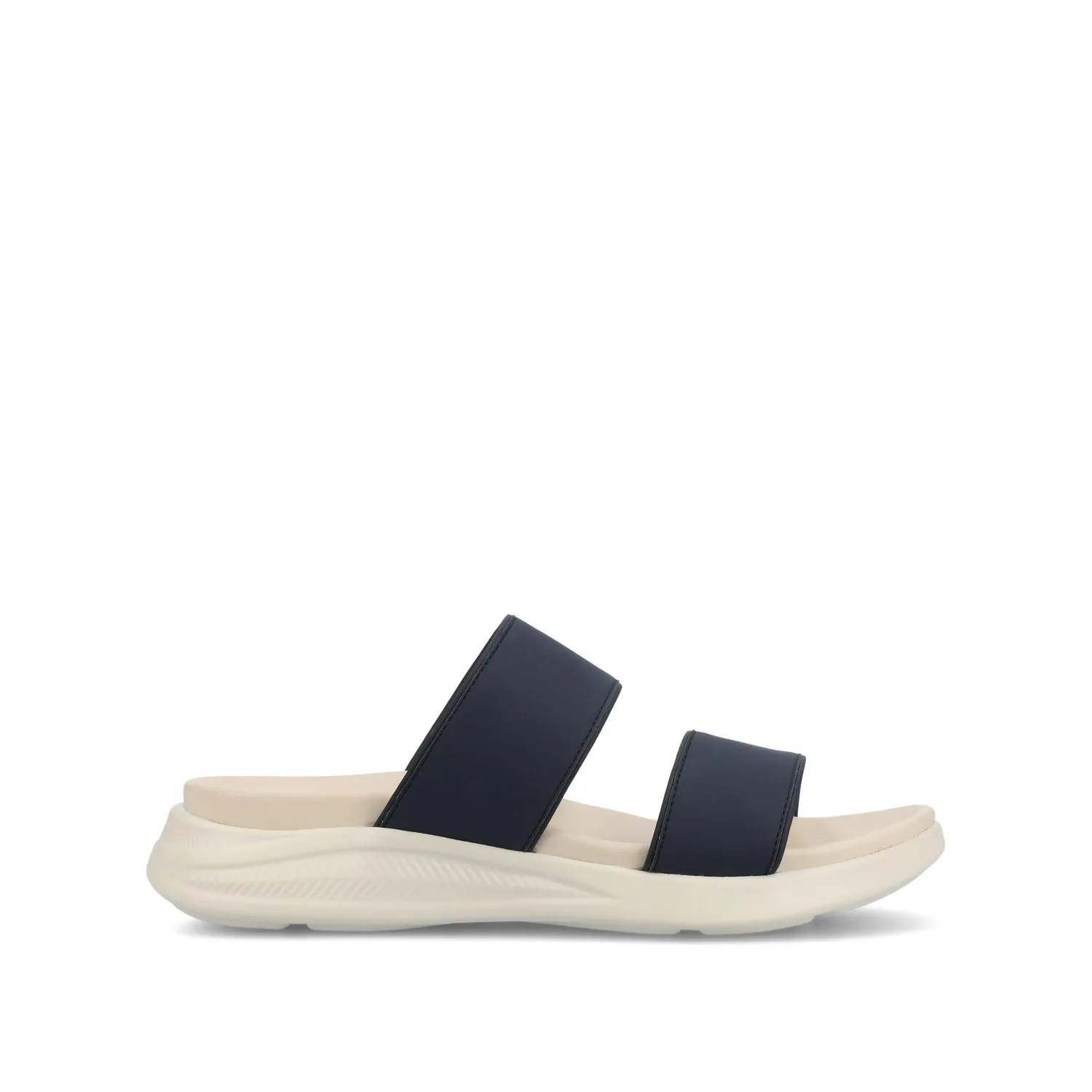 JANIS SLIP ON SANDALS IN FAUX LEATHER cross line