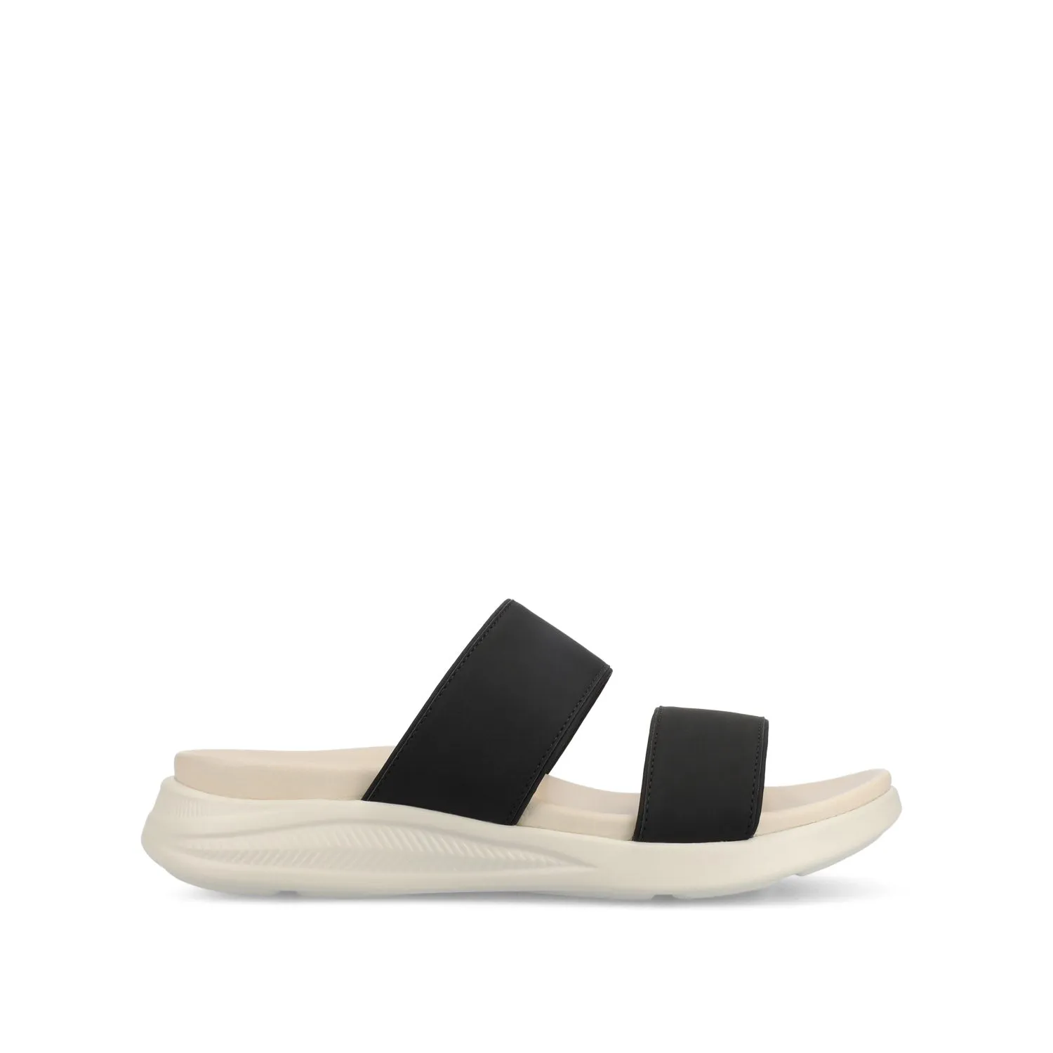 JANIS SLIP ON SANDALS IN FAUX LEATHER cross line