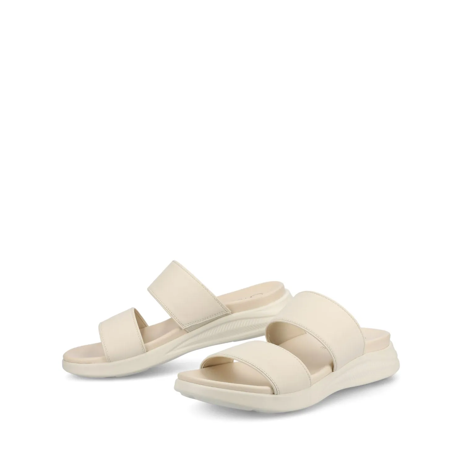 JANIS SLIP ON SANDALS IN FAUX LEATHER cross line