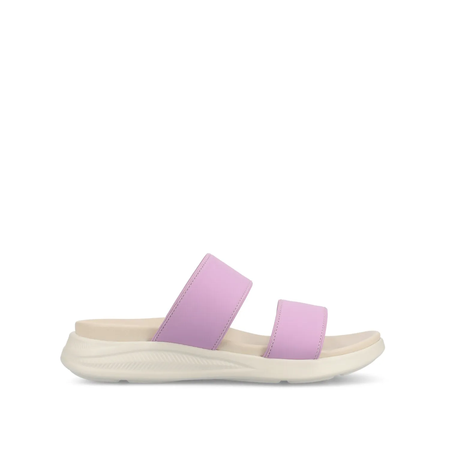JANIS SLIP ON SANDALS IN FAUX LEATHER cross line