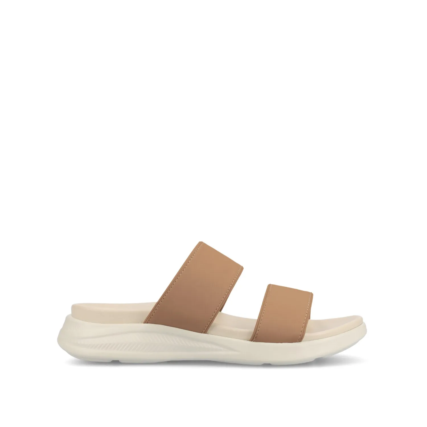 JANIS SLIP ON SANDALS IN FAUX LEATHER cross line
