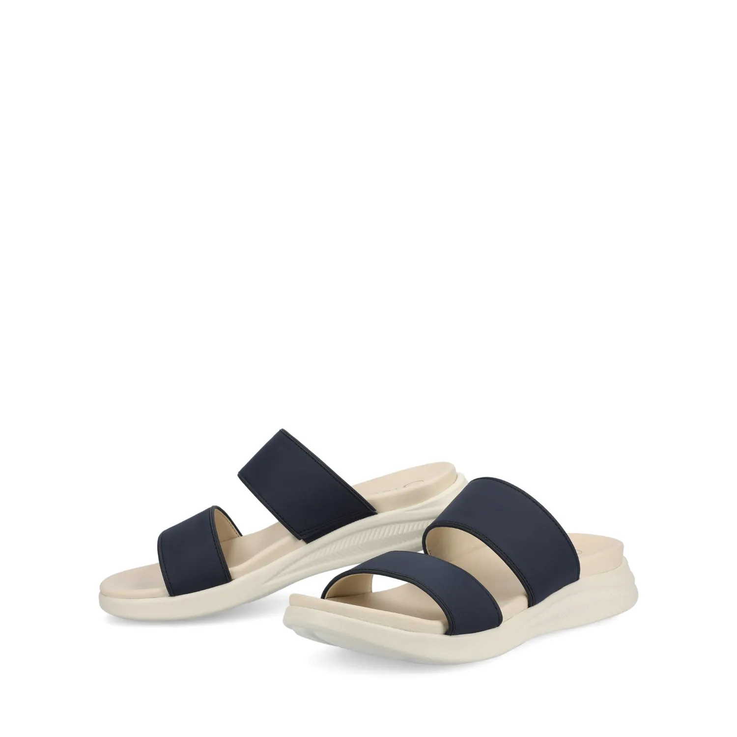 JANIS SLIP ON SANDALS IN FAUX LEATHER cross line