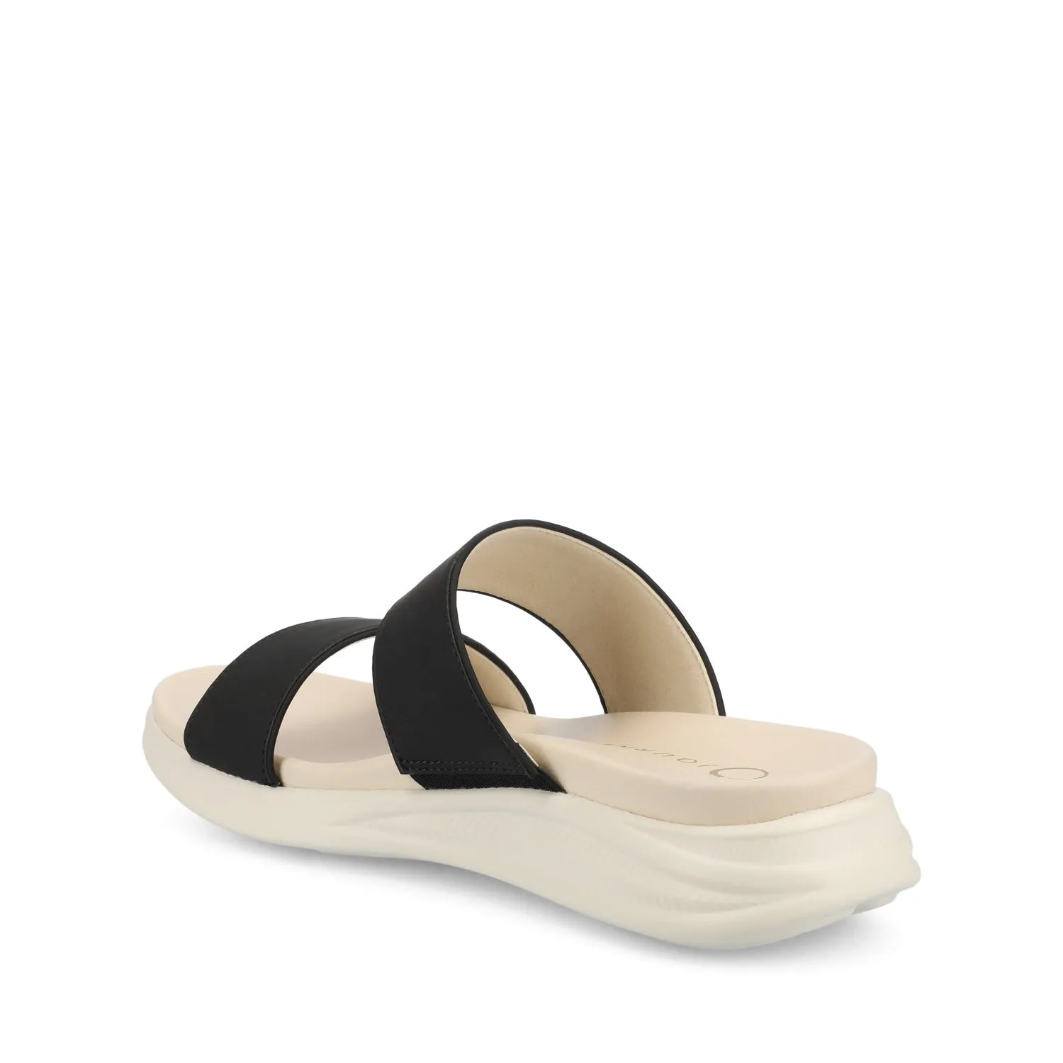 JANIS SLIP ON SANDALS IN FAUX LEATHER cross line