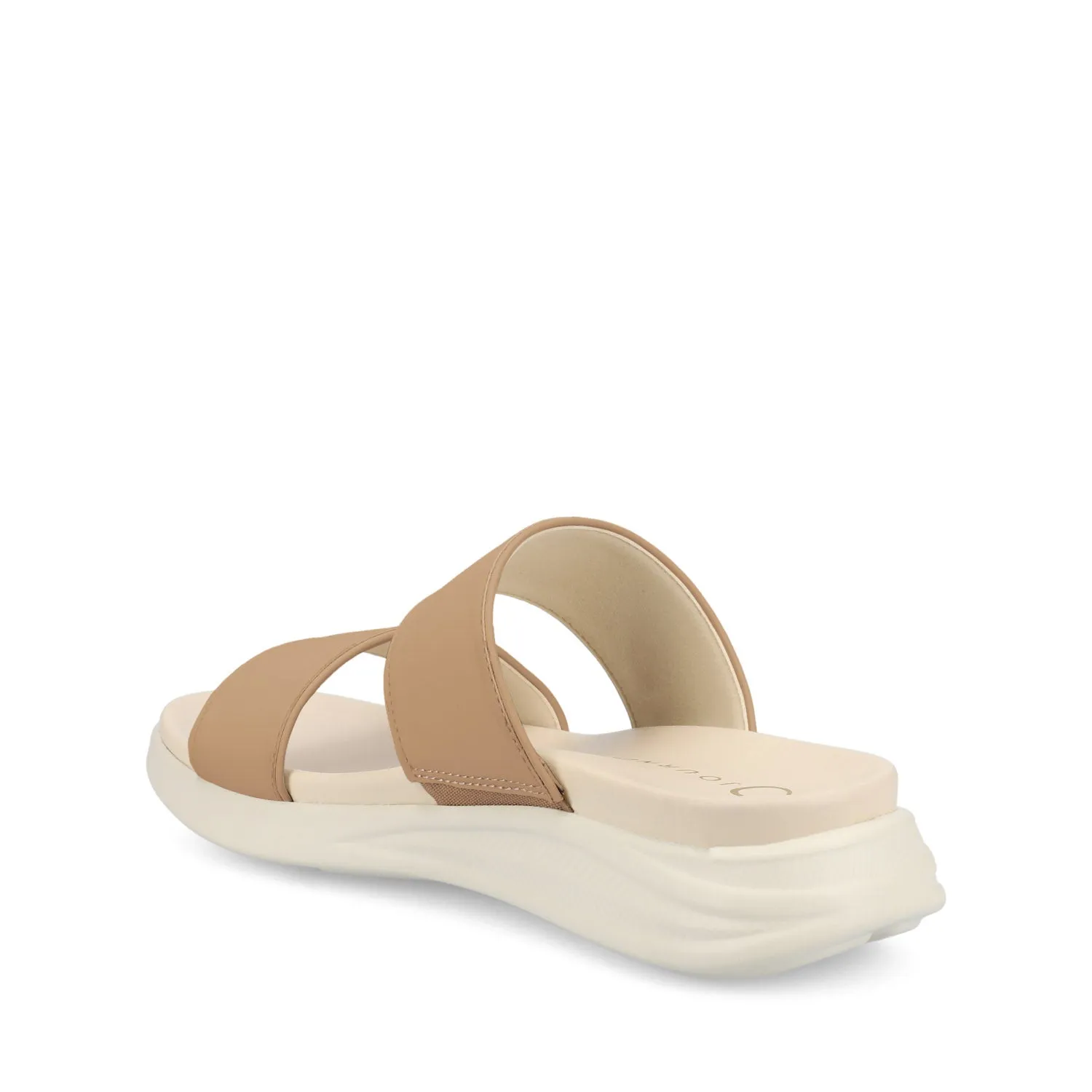 JANIS SLIP ON SANDALS IN FAUX LEATHER cross line