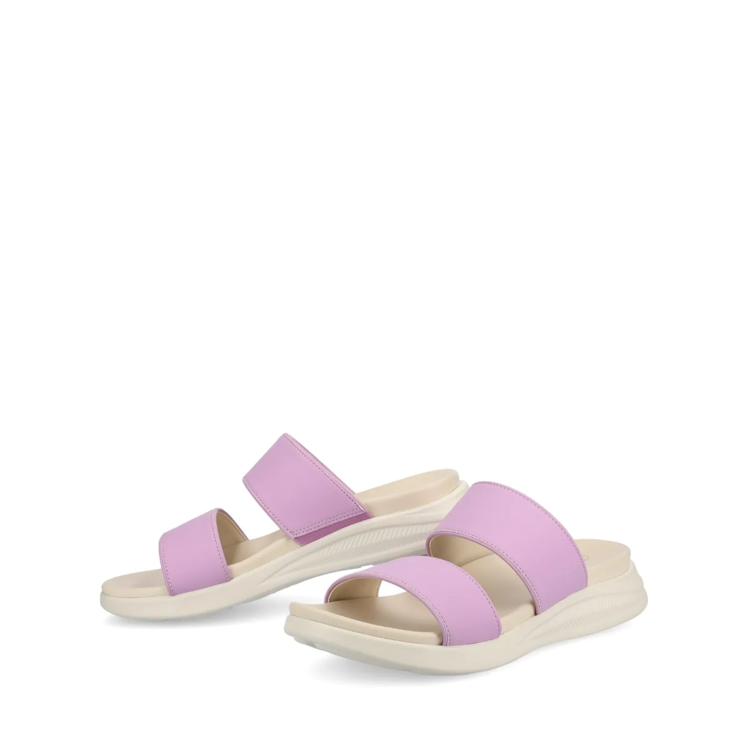 JANIS SLIP ON SANDALS IN FAUX LEATHER cross line
