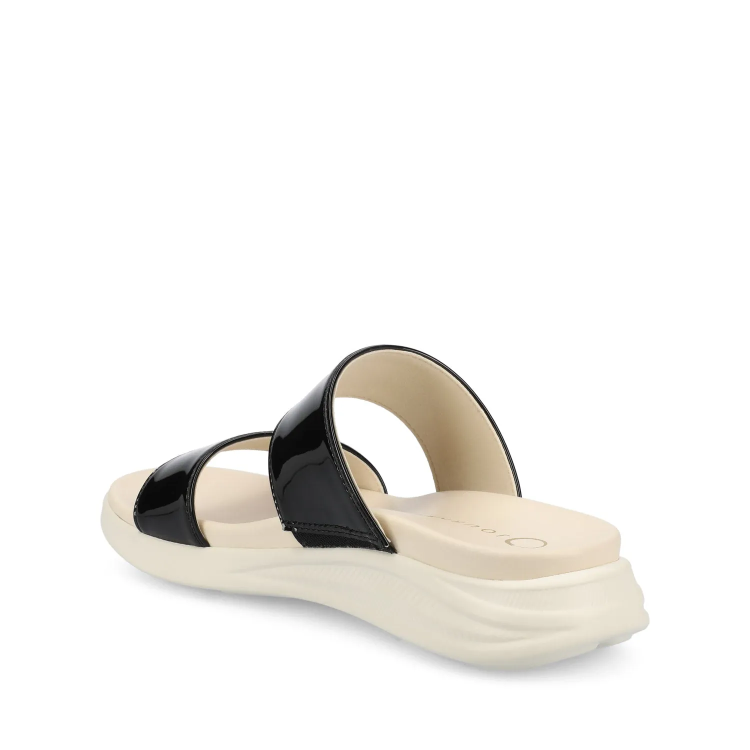 JANIS SLIP ON SANDALS IN PATENT shock pad