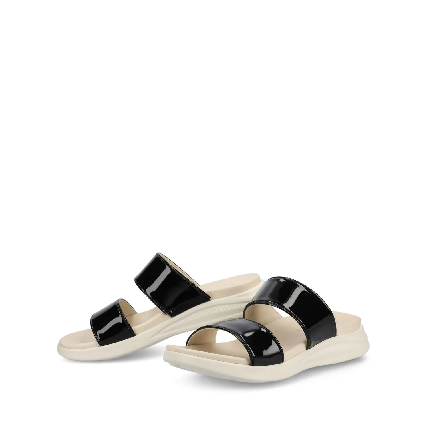 JANIS SLIP ON SANDALS IN PATENT shock pad