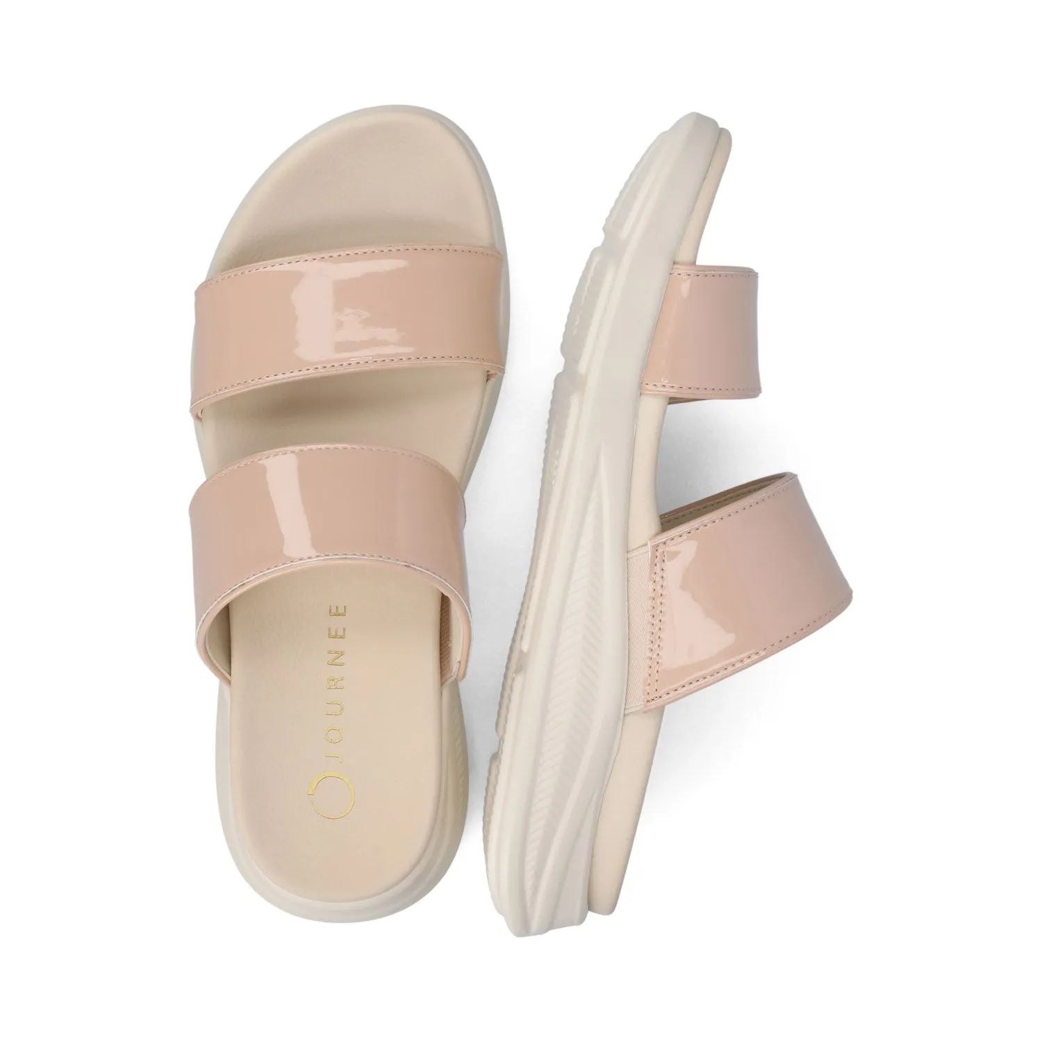 JANIS SLIP ON SANDALS IN PATENT shock pad