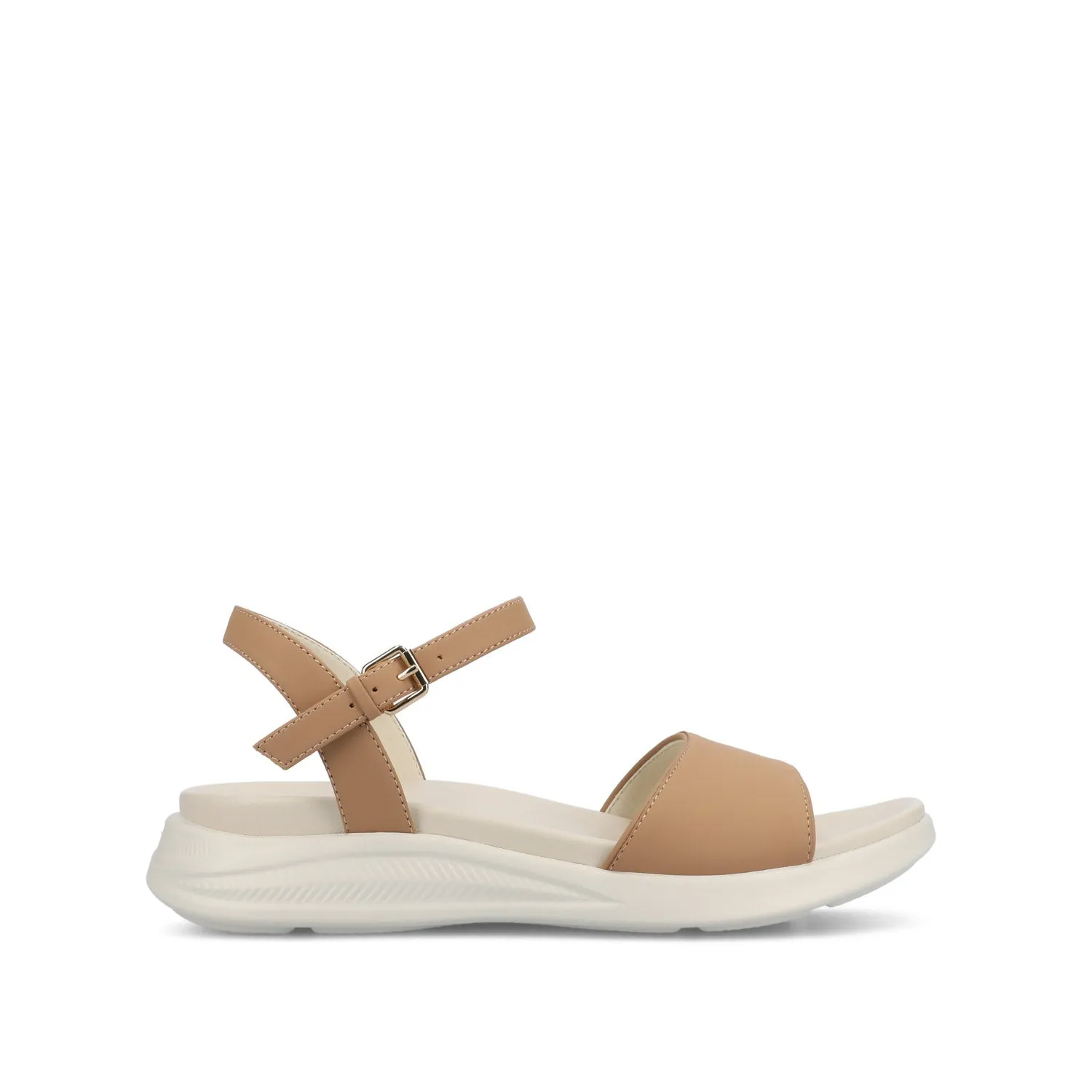 JAYLEE BUCKLE SANDALS IN FAUX LEATHER plus ready