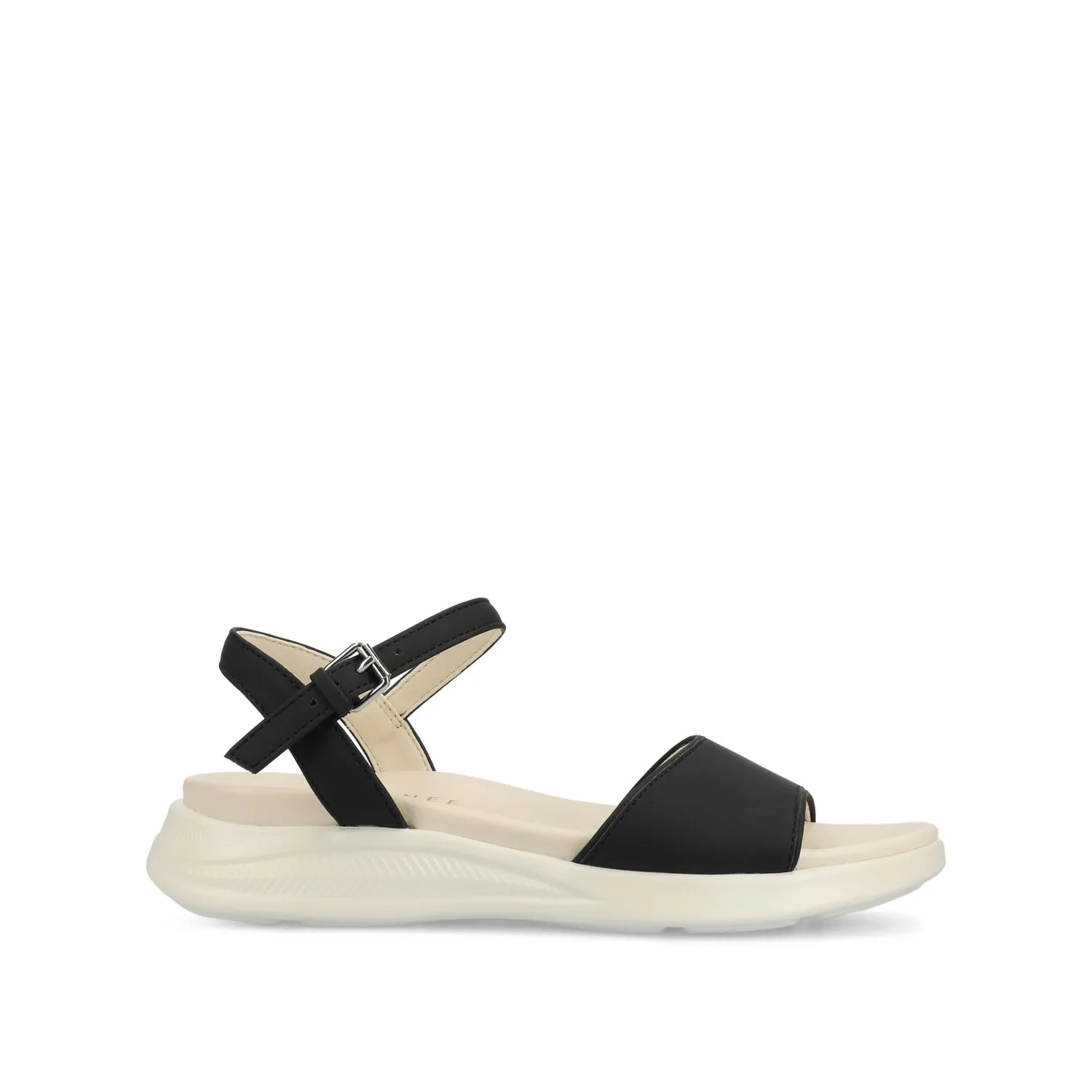 JAYLEE BUCKLE SANDALS IN FAUX LEATHER plus ready
