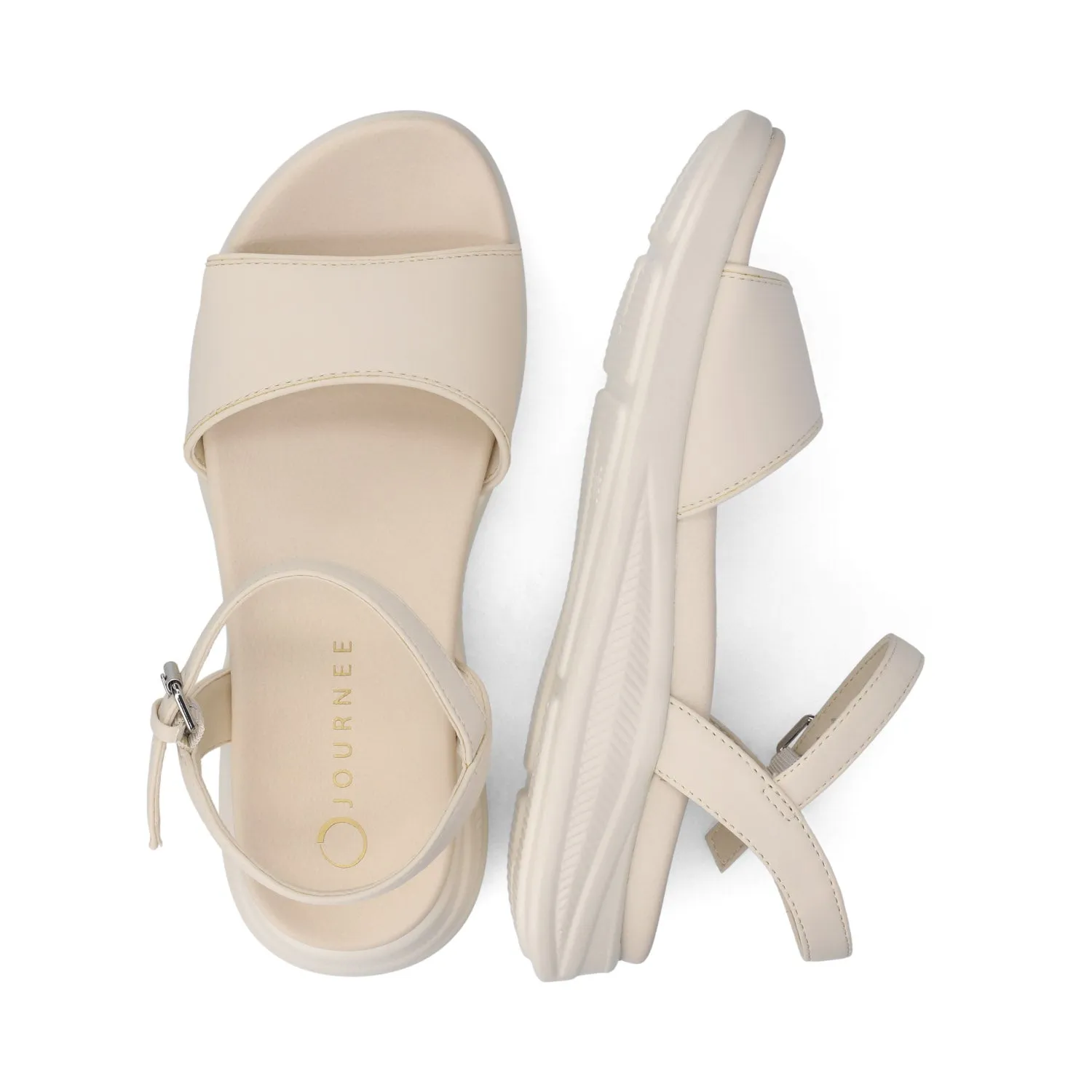 JAYLEE BUCKLE SANDALS IN FAUX LEATHER plus ready