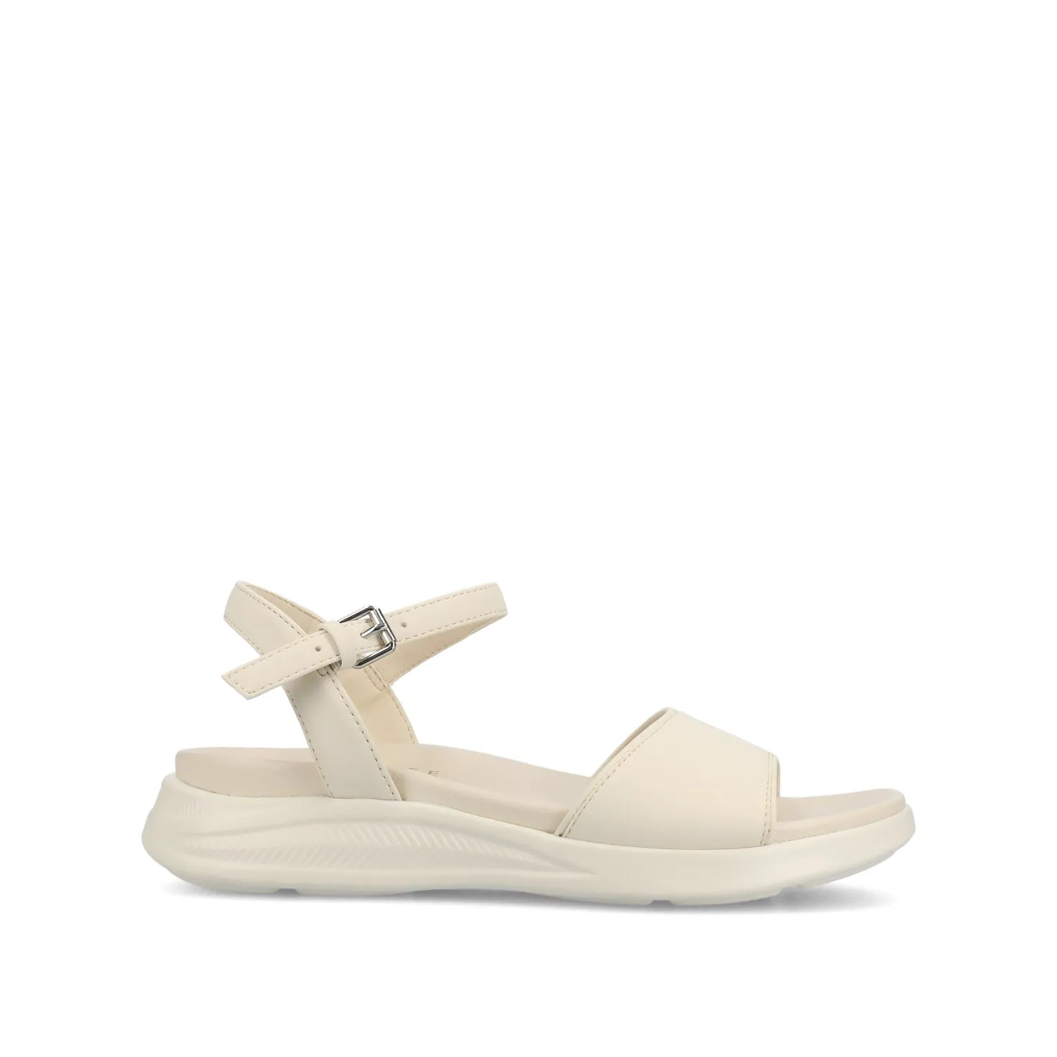 JAYLEE BUCKLE SANDALS IN FAUX LEATHER plus ready
