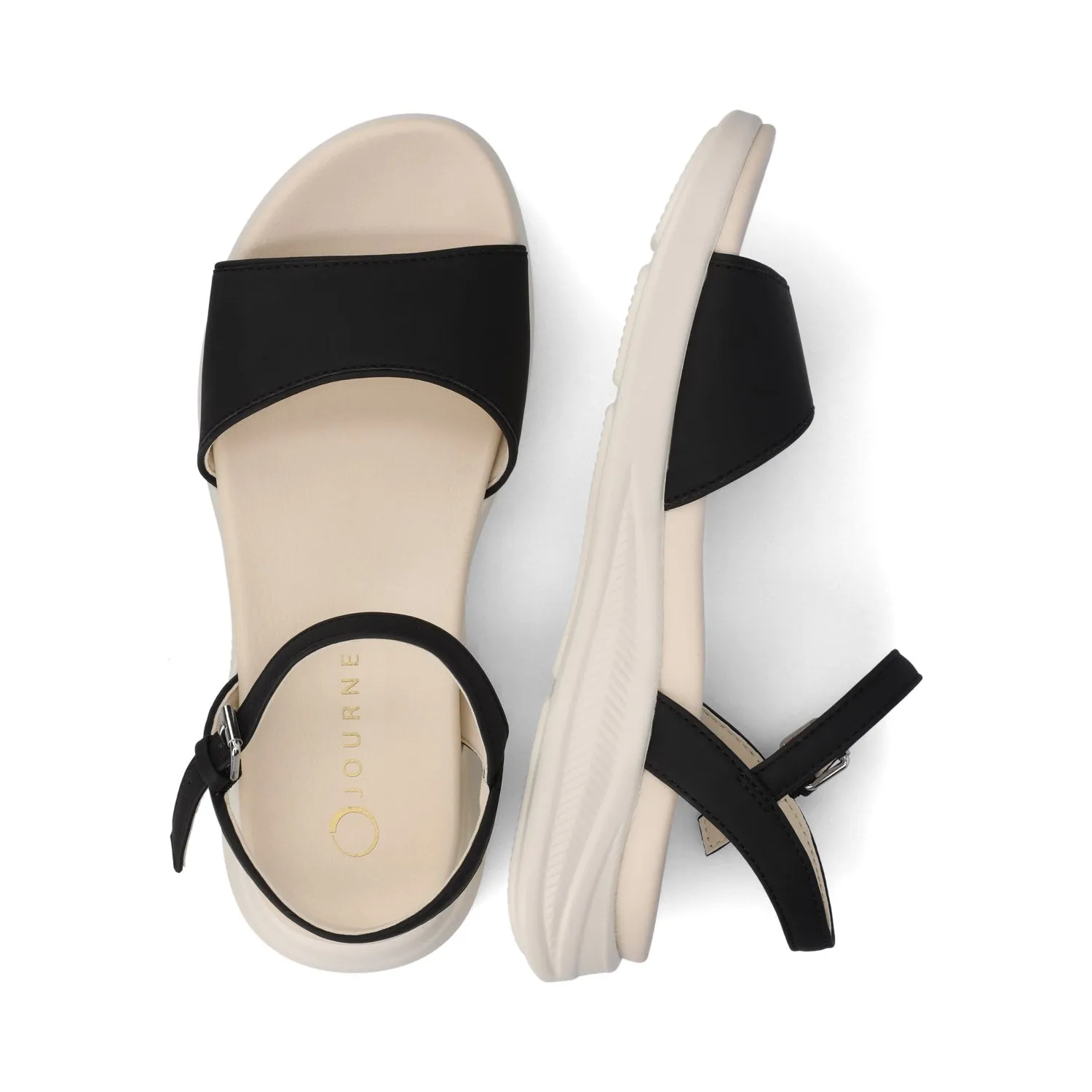 JAYLEE BUCKLE SANDALS IN FAUX LEATHER plus ready