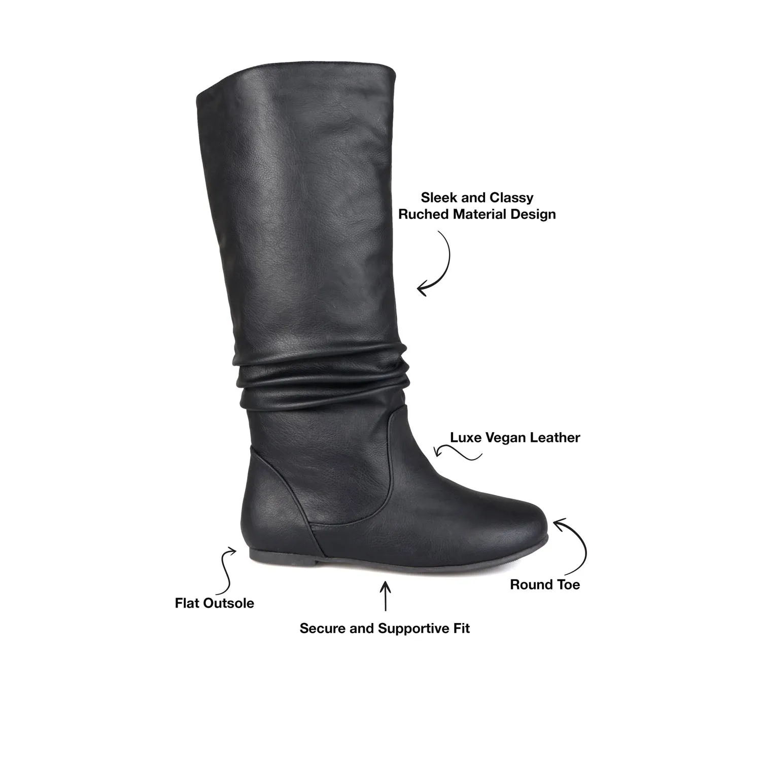 JAYNE KNEE HIGH BOOTS IN FAUX LEATHER rock soul