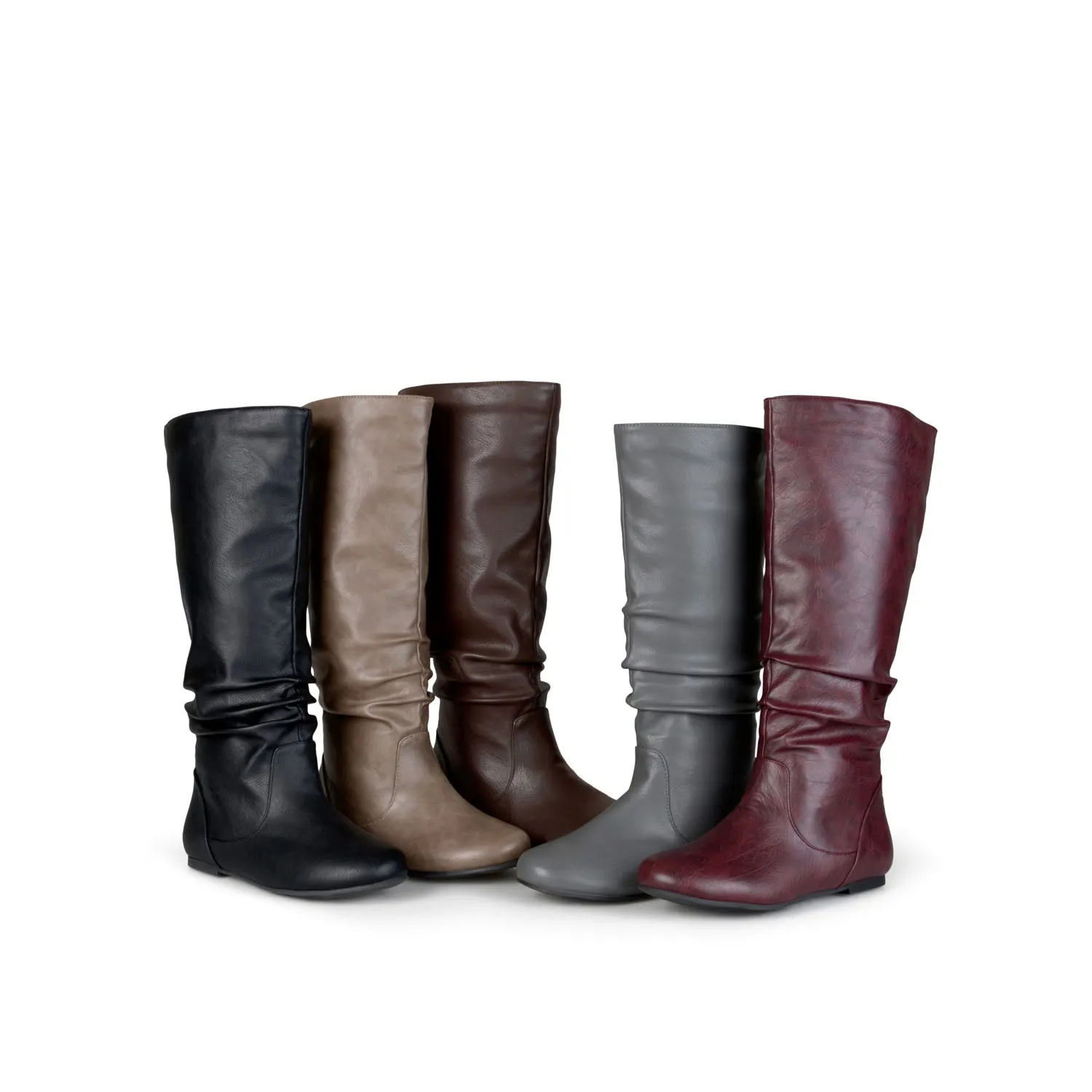 JAYNE KNEE HIGH BOOTS IN FAUX LEATHER rock soul