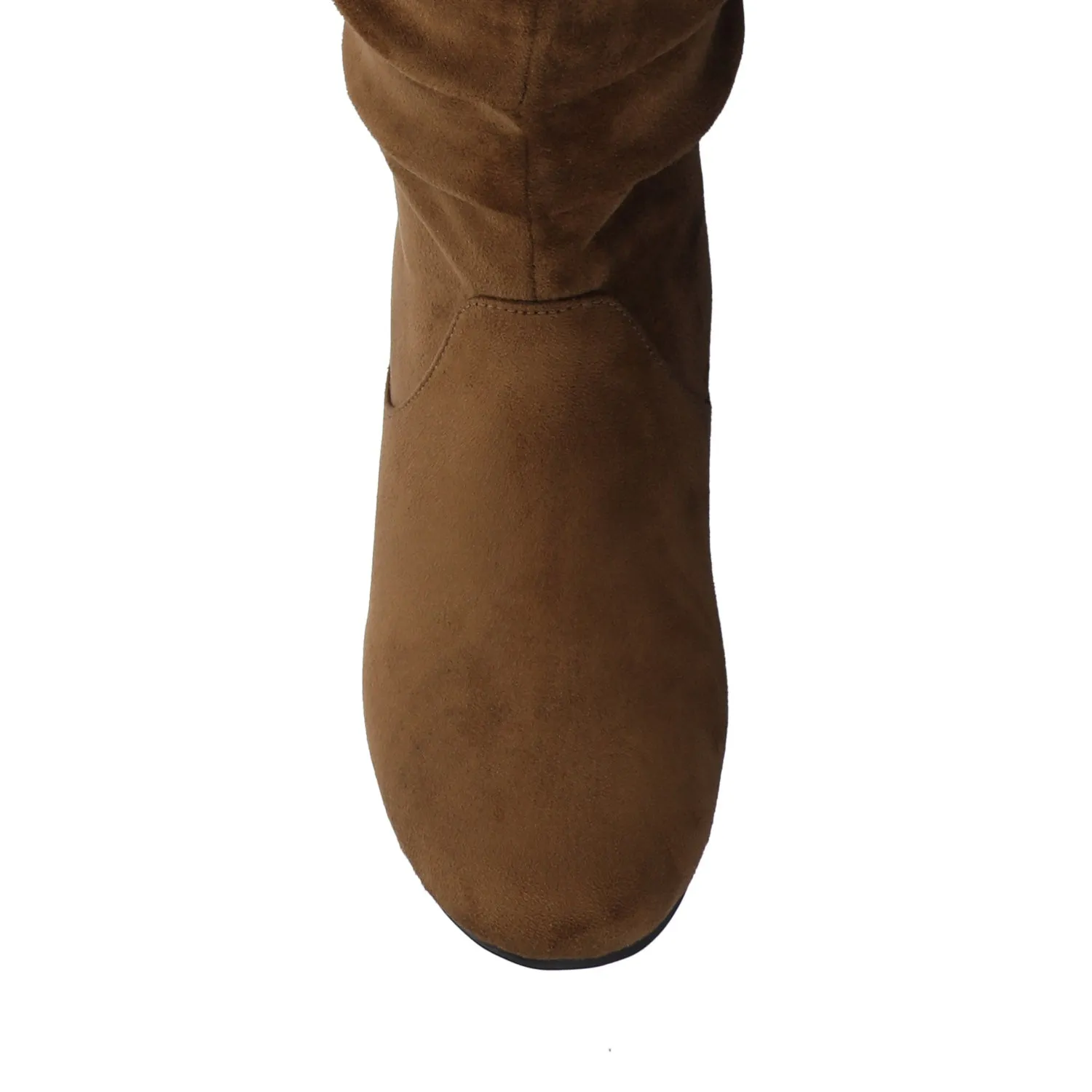 JAYNE KNEE HIGH BOOTS IN FAUX LEATHER rock soul