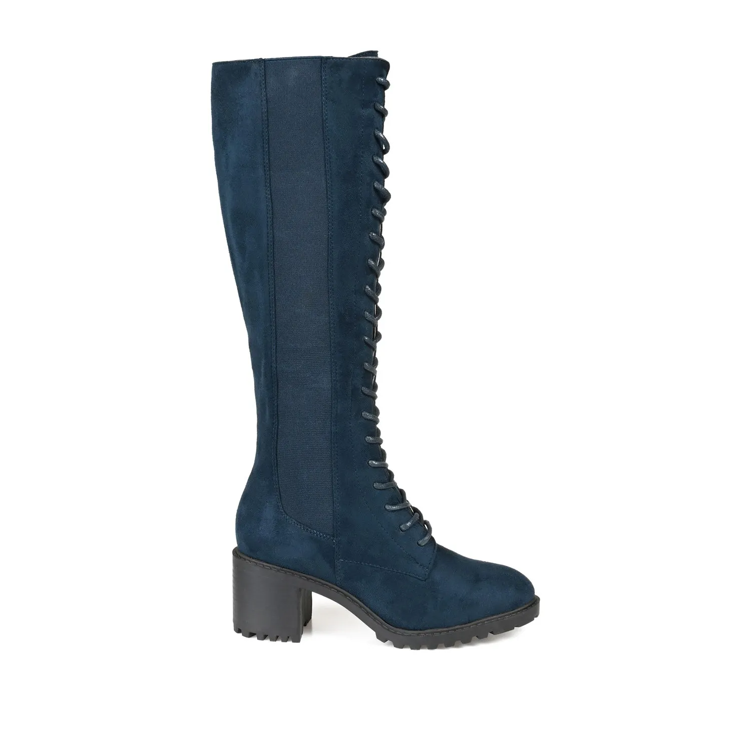JENICCA LACE-UP BOOTS IN FAUX SUEDE road trip