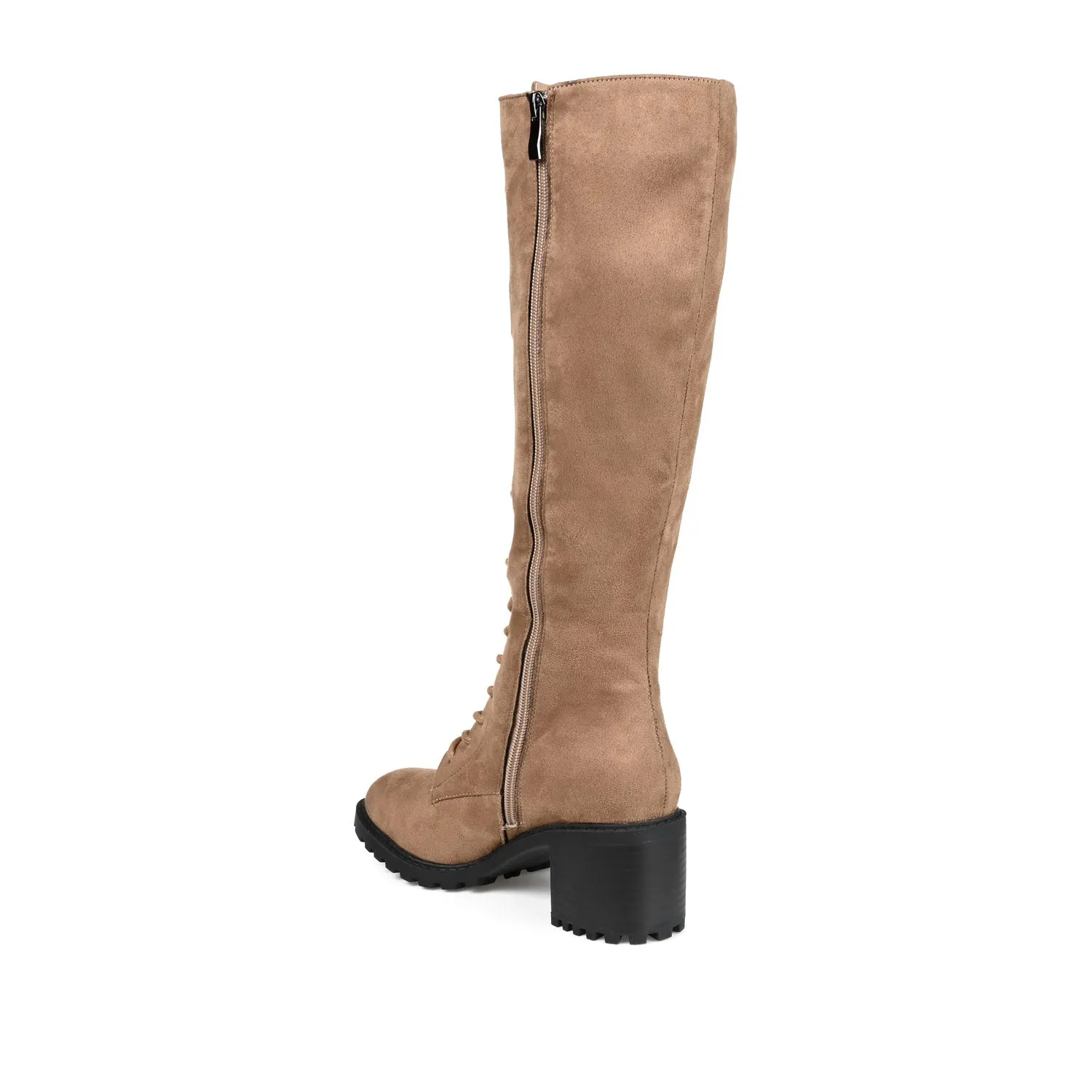 JENICCA LACE-UP BOOTS IN FAUX SUEDE road trip