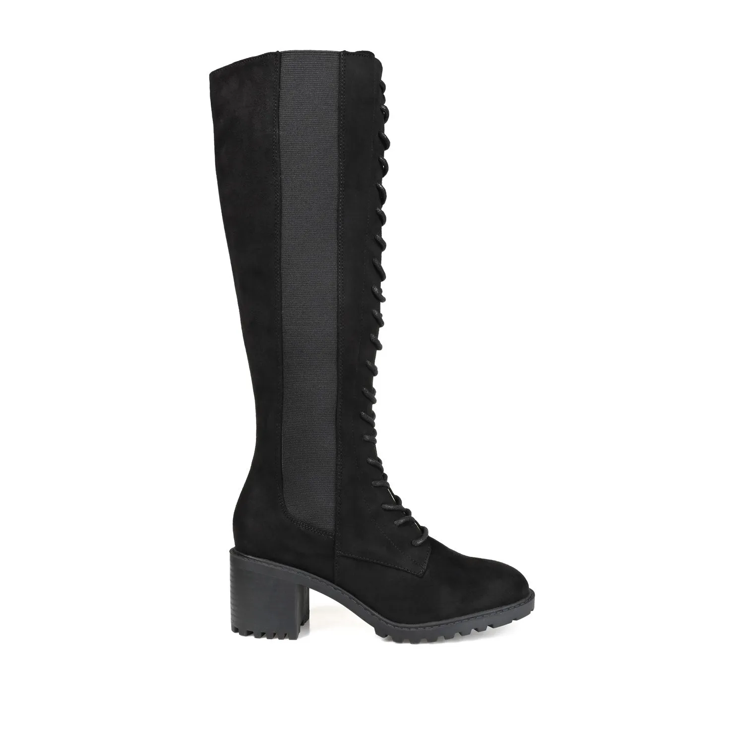 JENICCA LACE-UP BOOTS IN FAUX SUEDE road trip