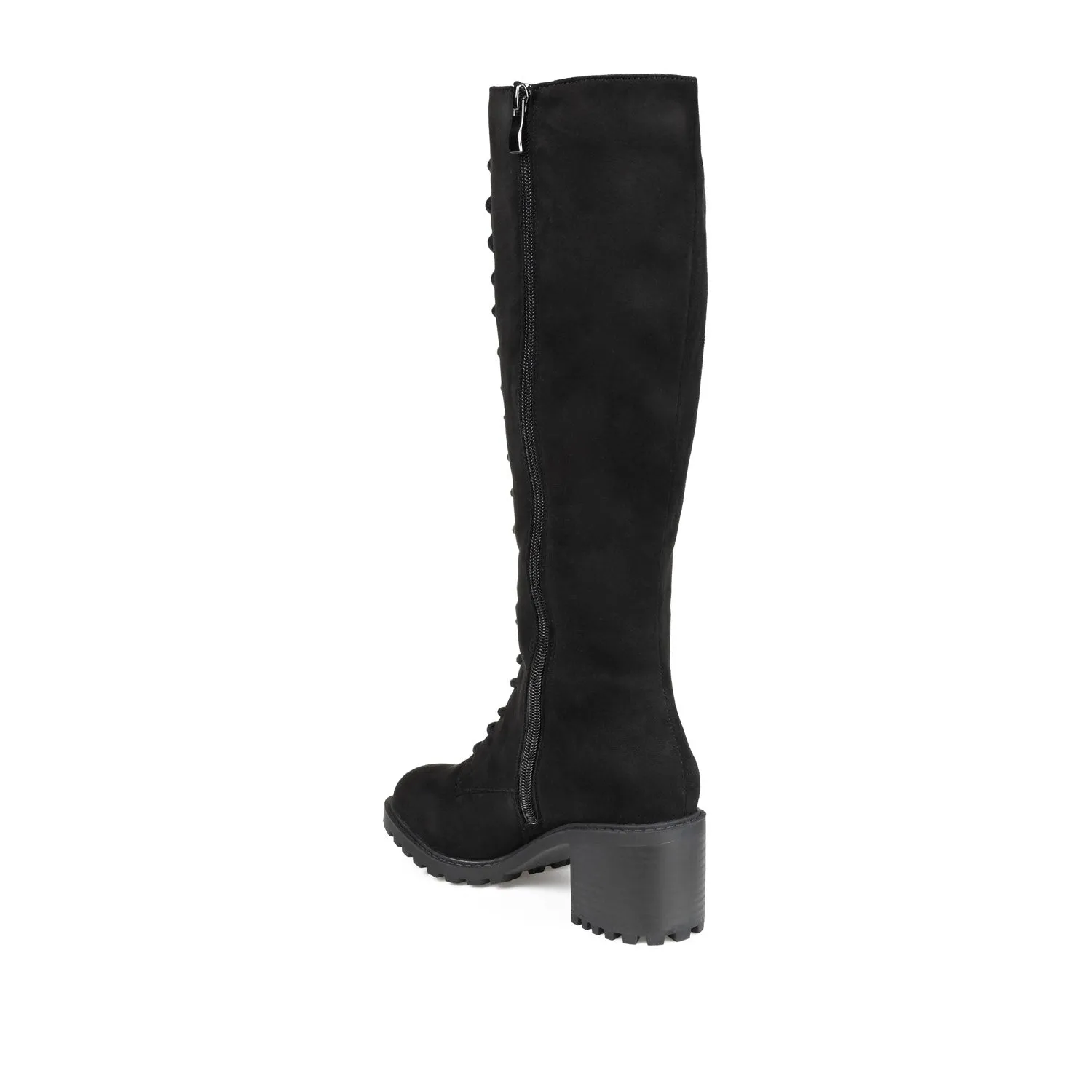 JENICCA LACE-UP BOOTS IN FAUX SUEDE road trip