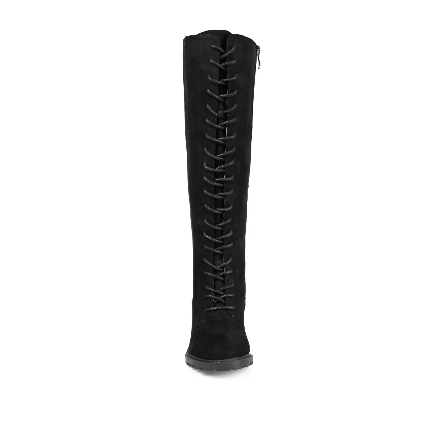 JENICCA LACE-UP BOOTS IN FAUX SUEDE road trip