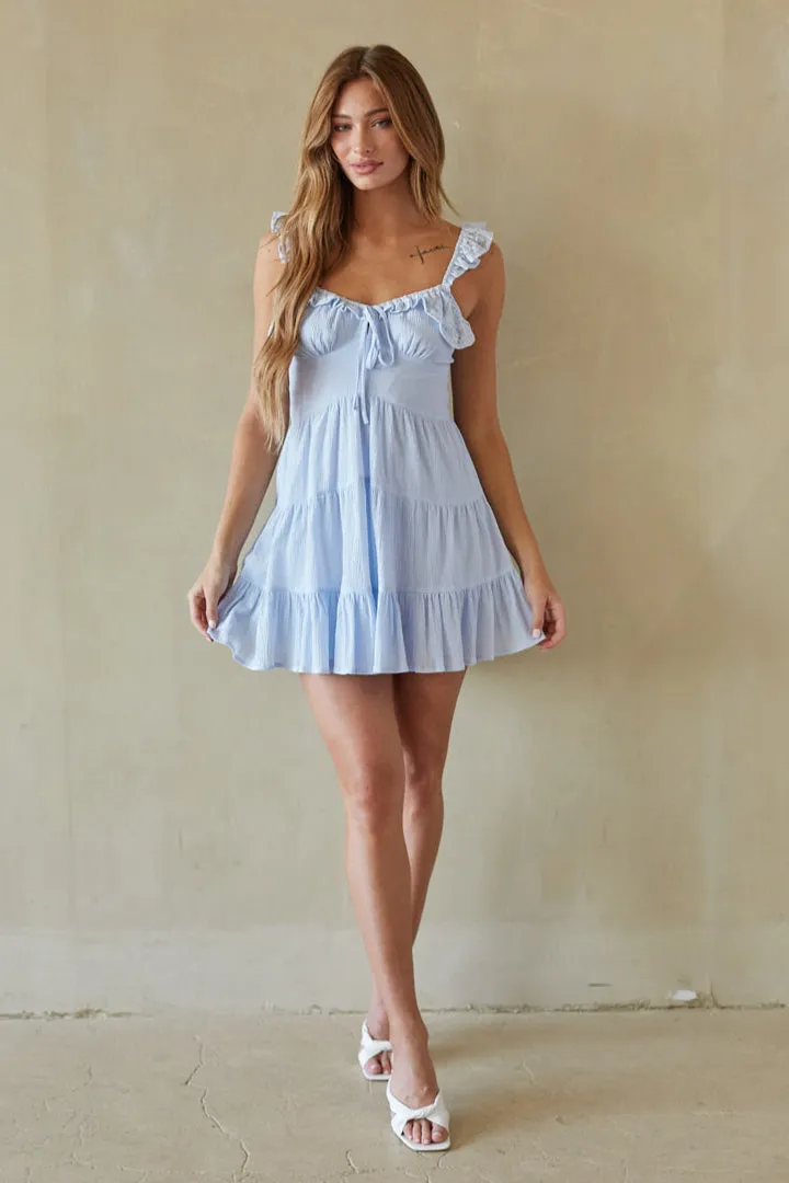 Jennie Ruffle Mini Dress romance mind