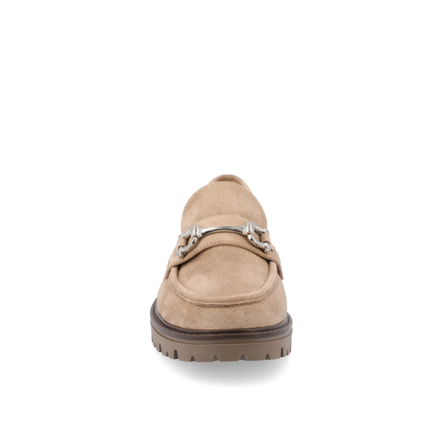 JESSAMEY HORSE BIT LOAFER FLATS warm beige