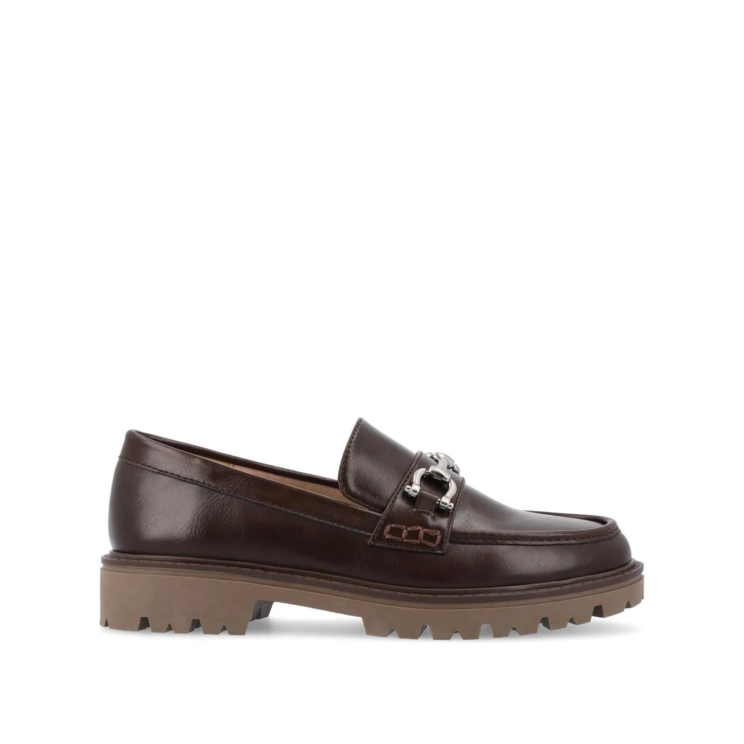 JESSAMEY HORSE BIT LOAFER FLATS warm beige