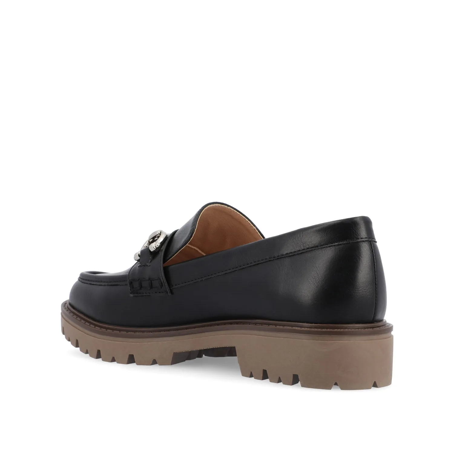 JESSAMEY HORSE BIT LOAFER FLATS warm beige