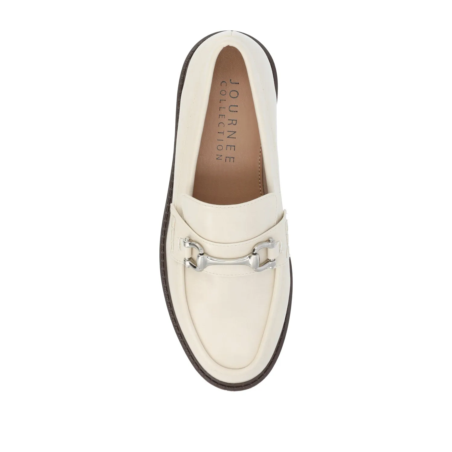 JESSAMEY HORSE BIT LOAFER FLATS warm beige