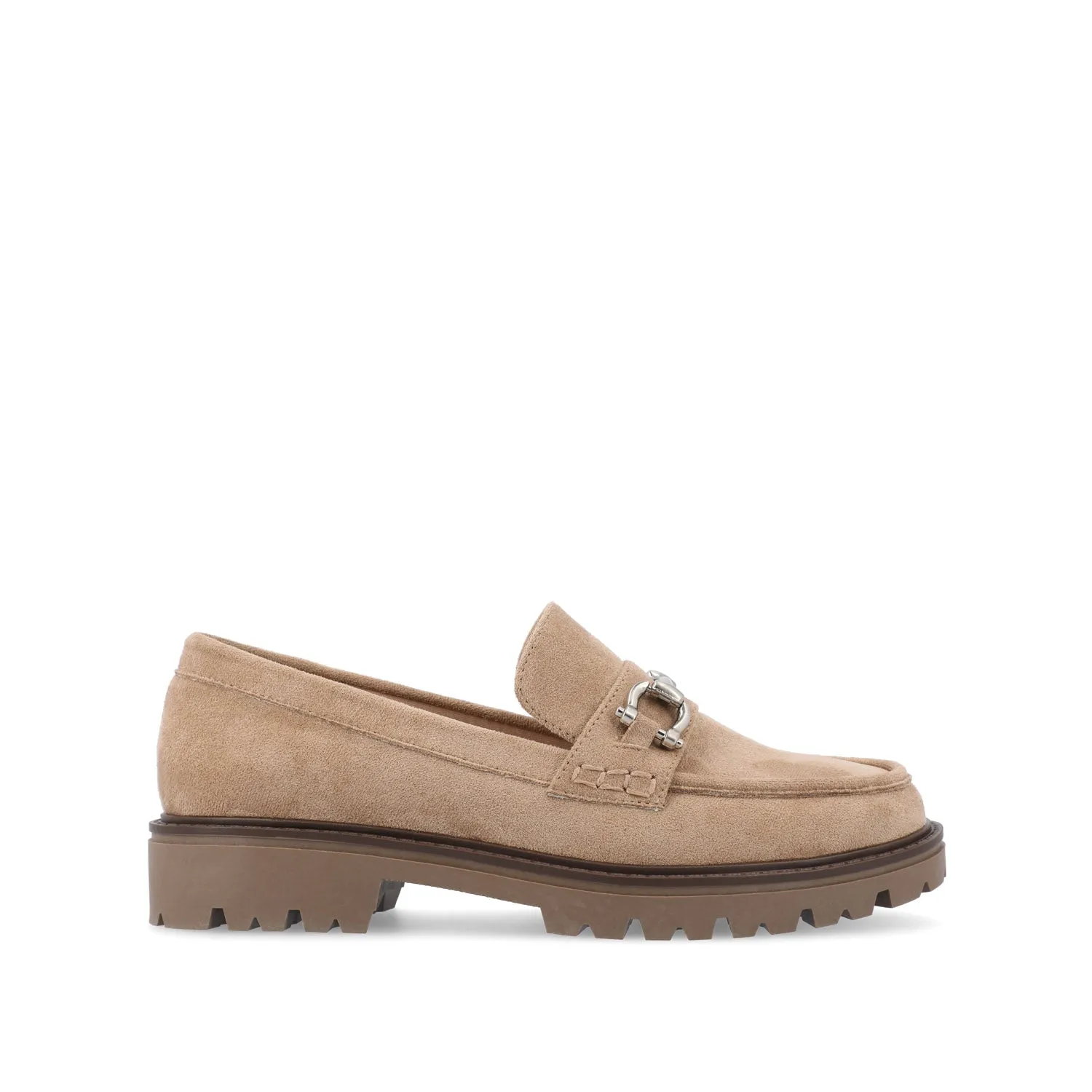 JESSAMEY HORSE BIT LOAFER FLATS warm beige