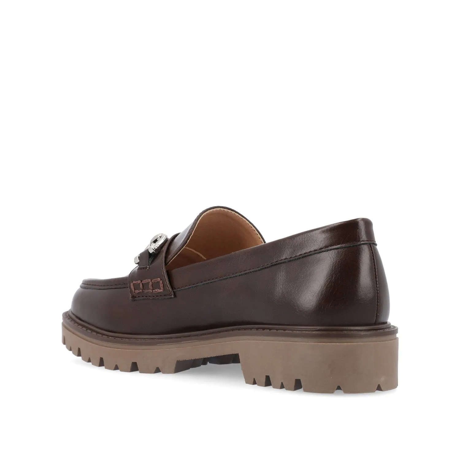 JESSAMEY HORSE BIT LOAFER FLATS warm beige