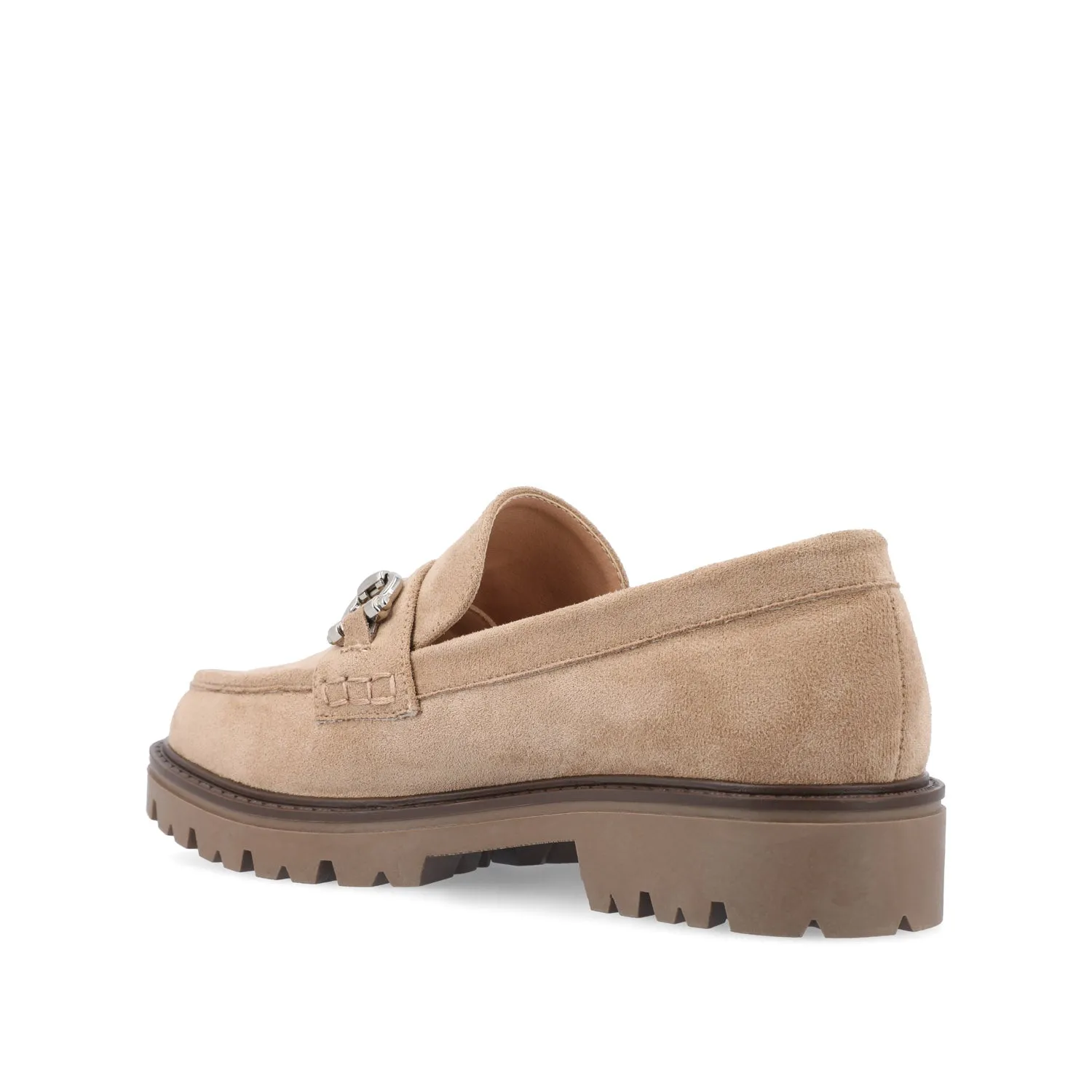 JESSAMEY HORSE BIT LOAFER FLATS warm beige