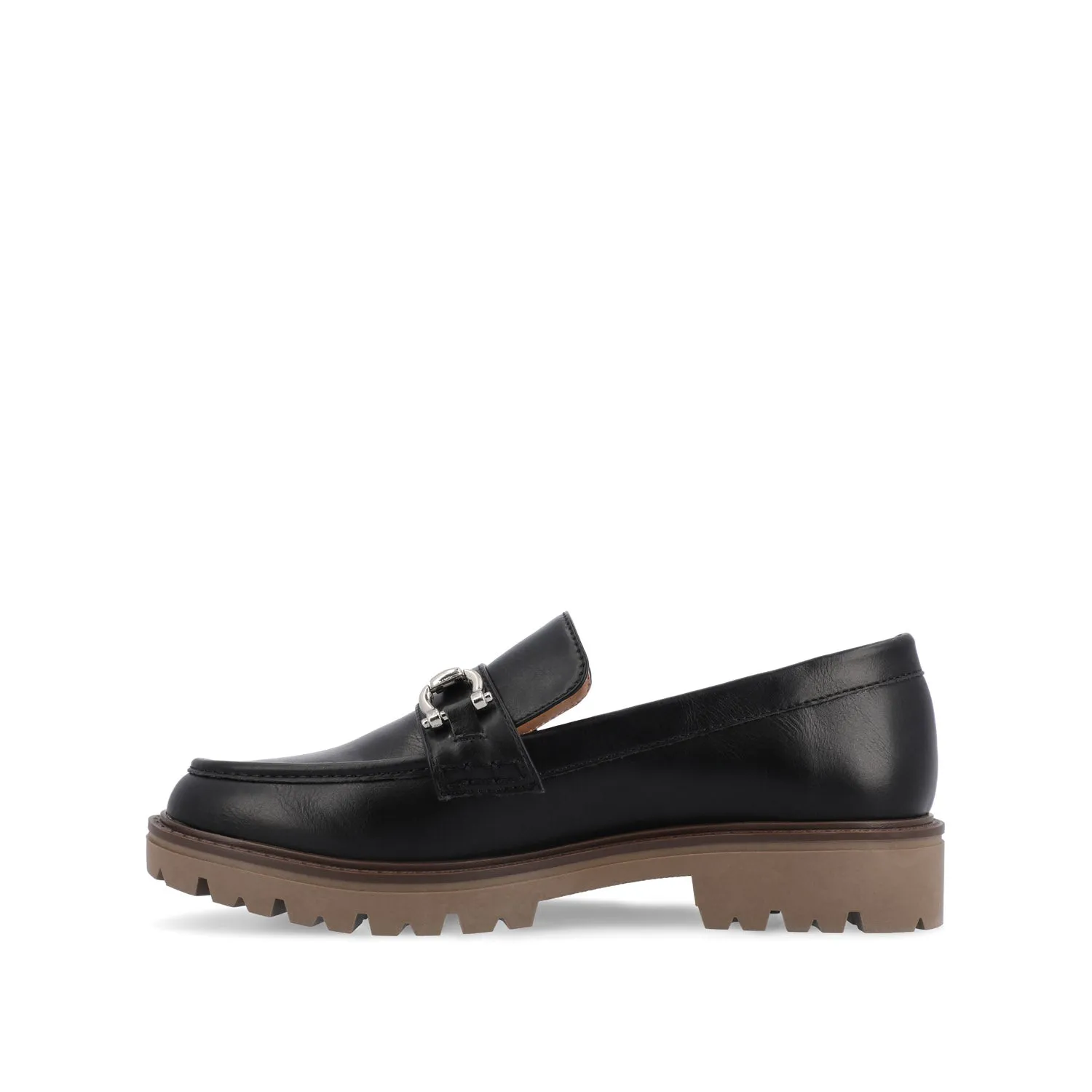 JESSAMEY HORSE BIT LOAFER FLATS warm beige