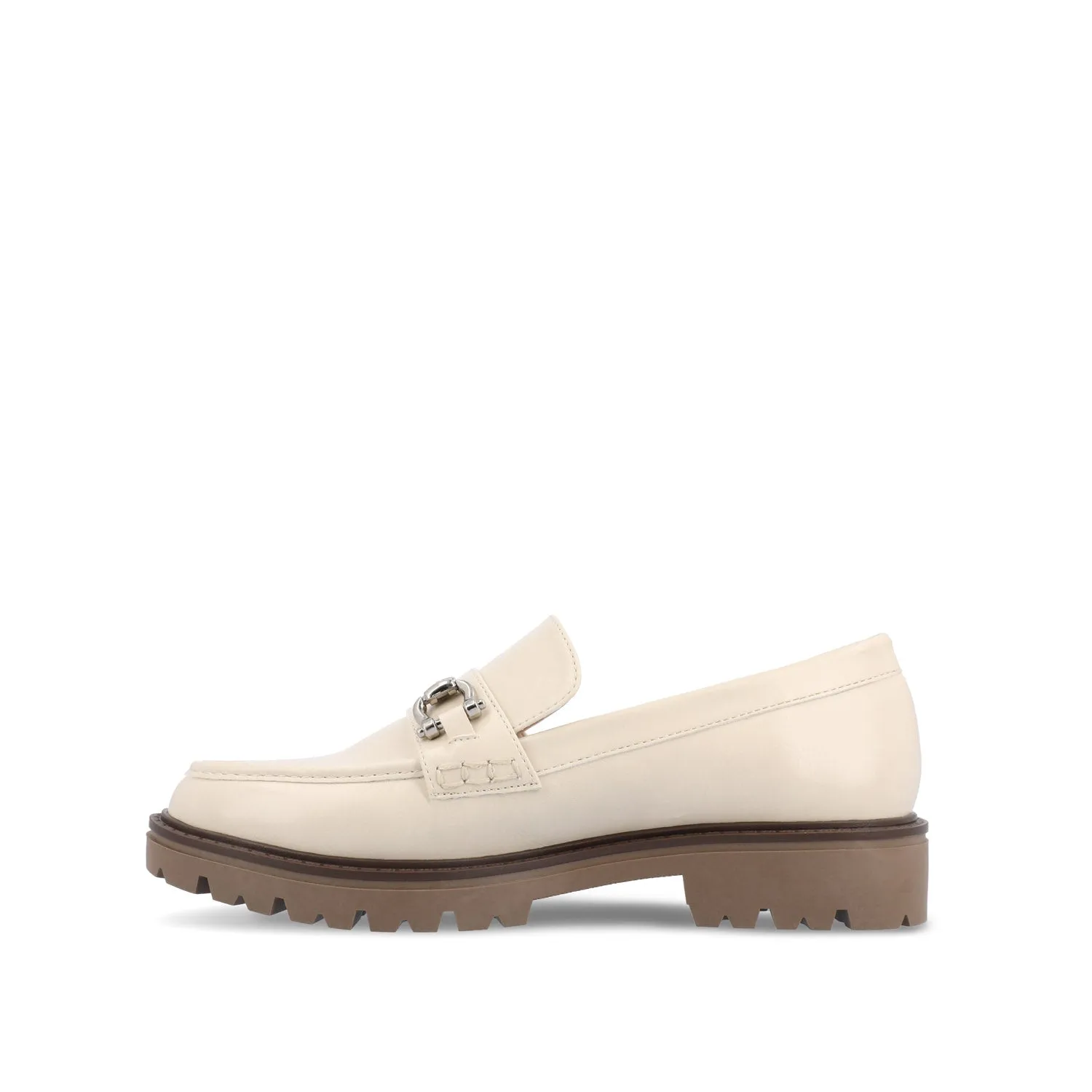 JESSAMEY HORSE BIT LOAFER FLATS warm beige