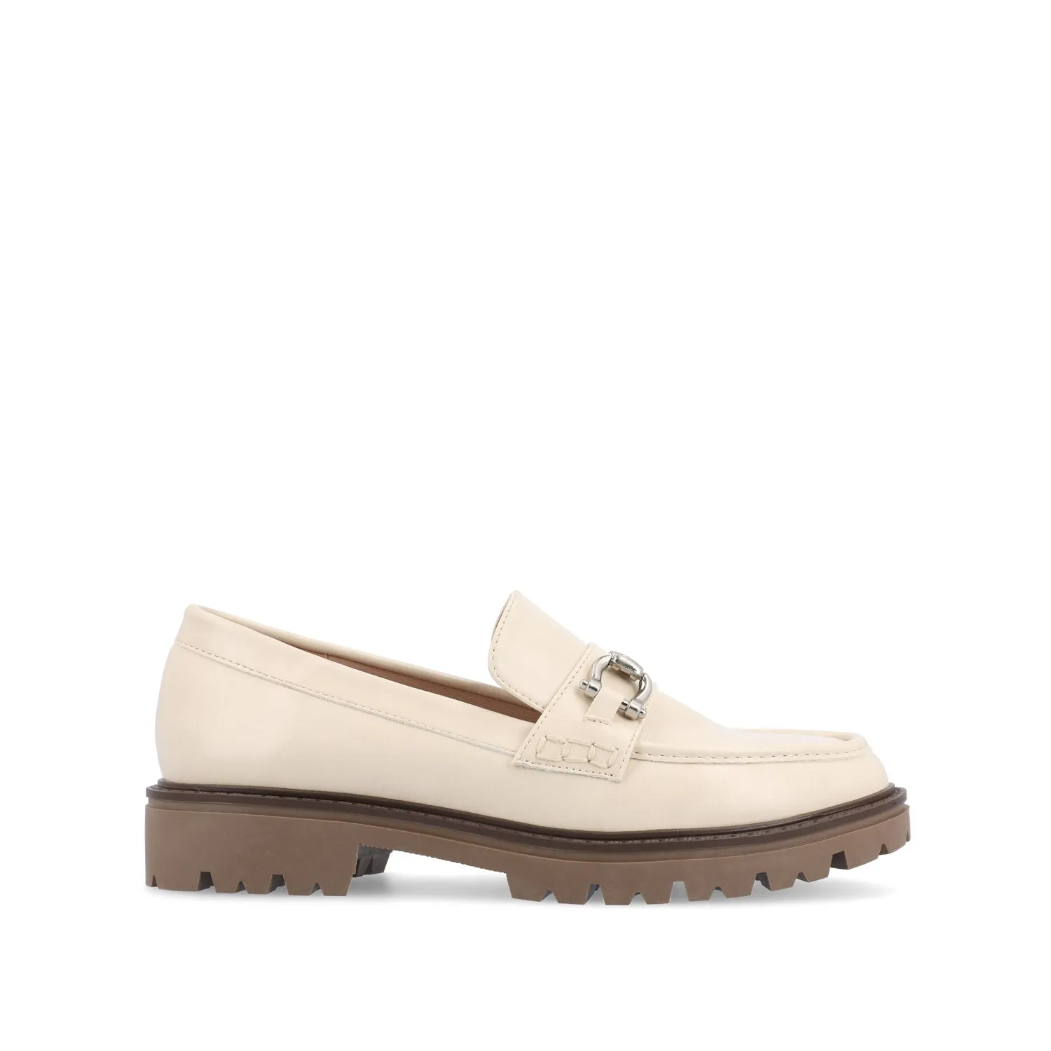 JESSAMEY HORSE BIT LOAFER FLATS warm beige