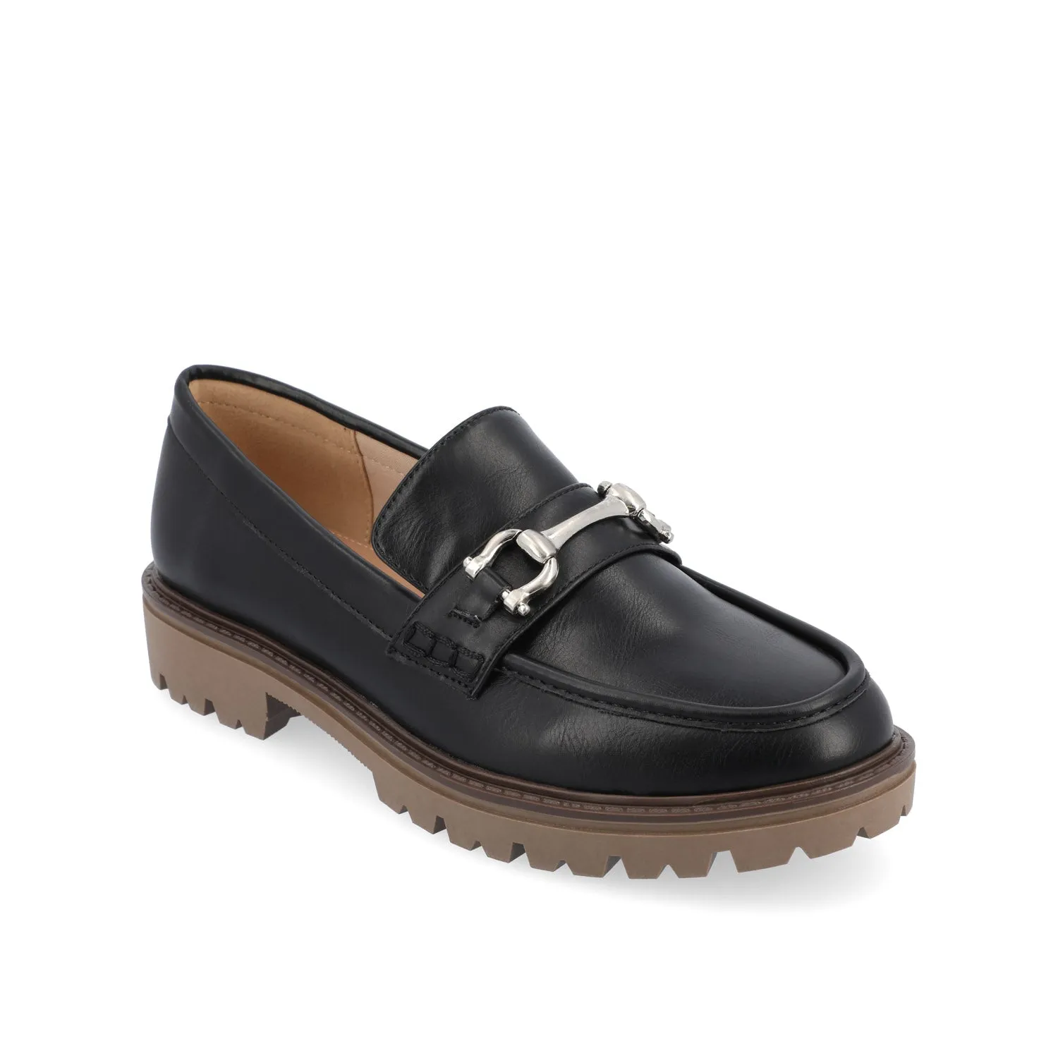 JESSAMEY HORSE BIT LOAFER FLATS warm beige