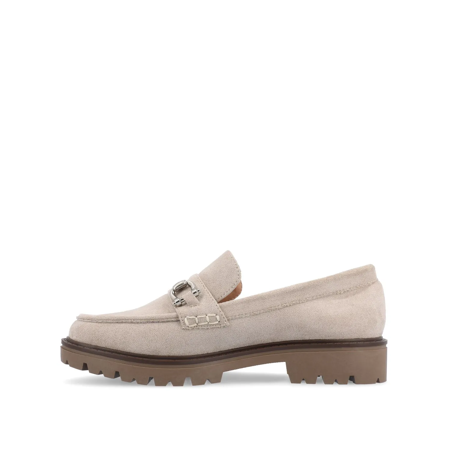 JESSAMEY HORSE BIT LOAFER FLATS warm beige