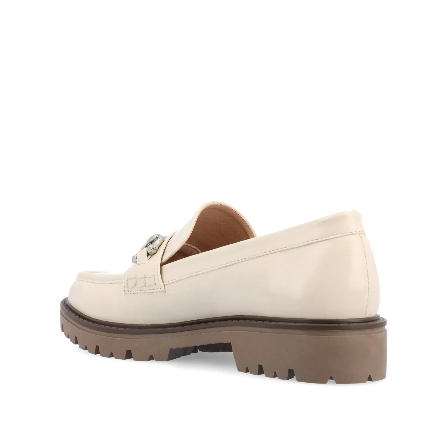 JESSAMEY HORSE BIT LOAFER FLATS warm beige
