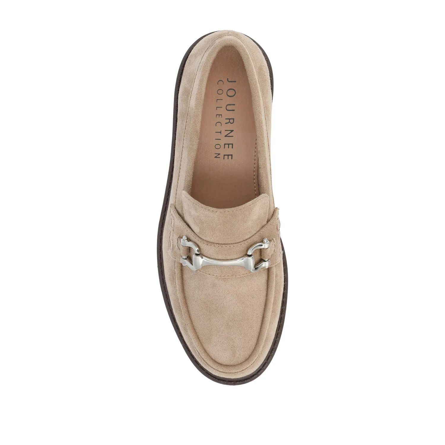 JESSAMEY HORSE BIT LOAFER FLATS warm beige
