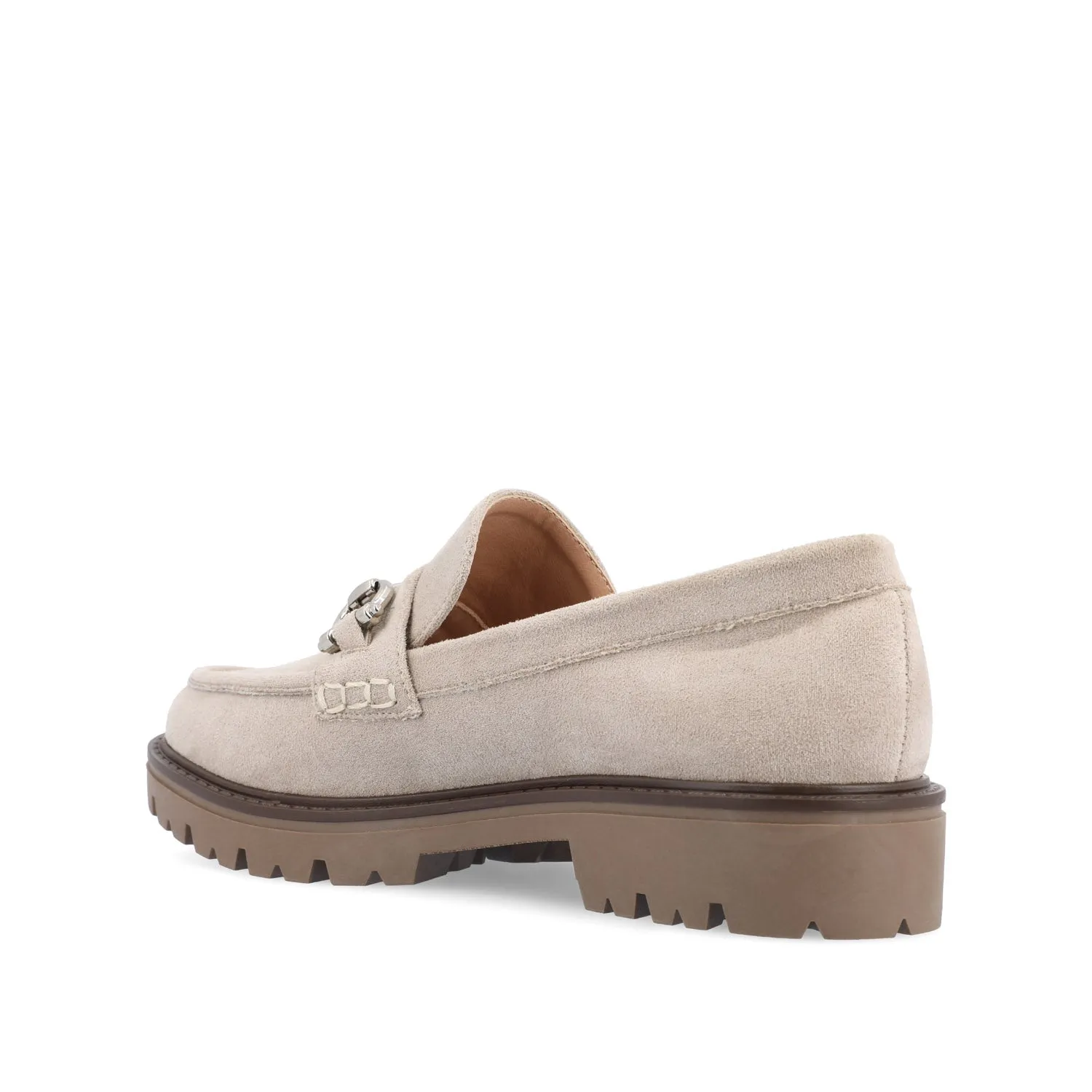 JESSAMEY HORSE BIT LOAFER FLATS warm beige