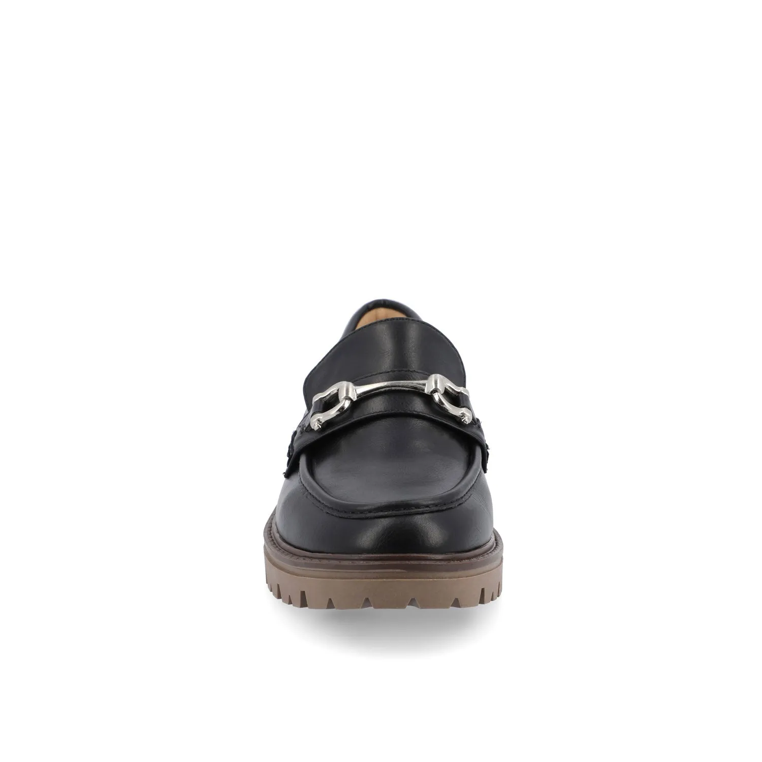 JESSAMEY HORSE BIT LOAFER FLATS warm beige