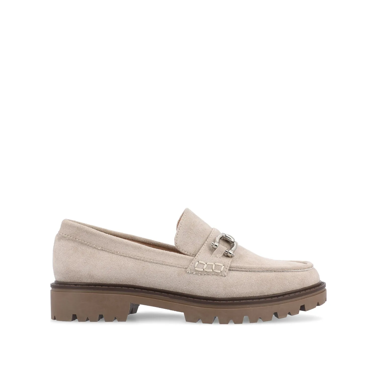 JESSAMEY HORSE BIT LOAFER FLATS warm beige