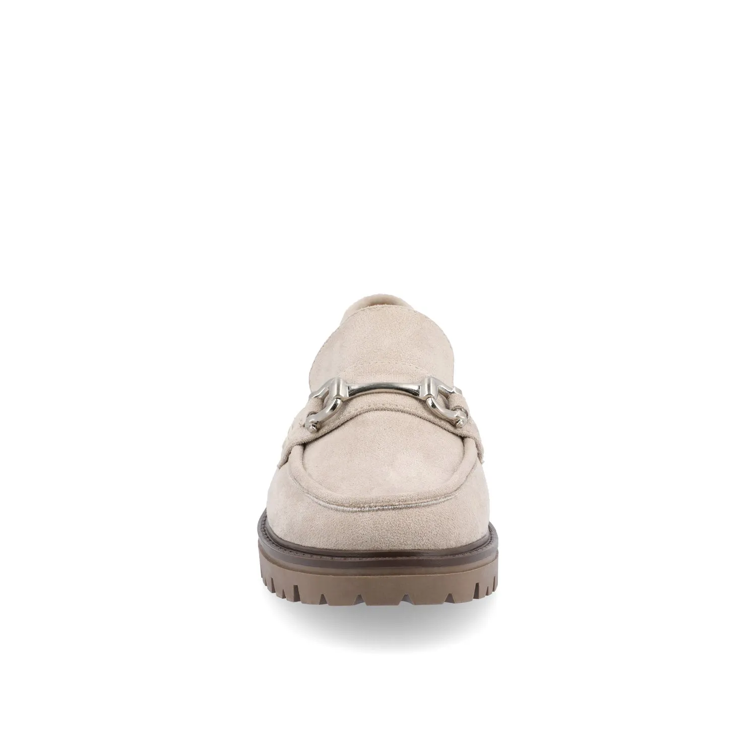 JESSAMEY HORSE BIT LOAFER FLATS warm beige