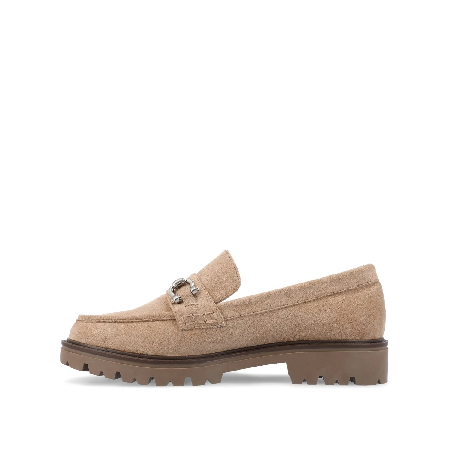 JESSAMEY HORSE BIT LOAFER FLATS warm beige